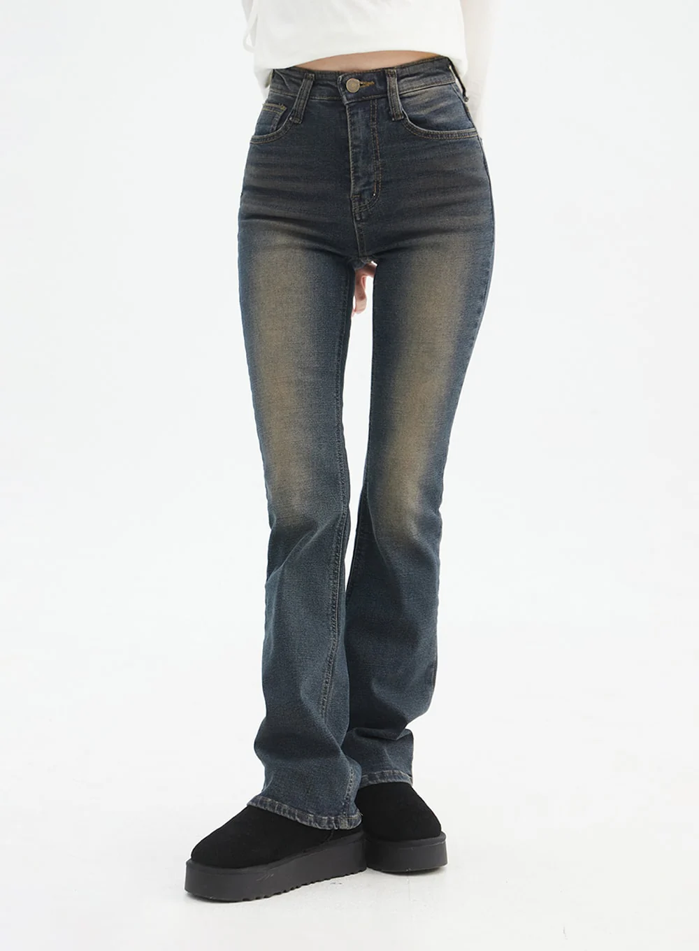 Slim Fit Boot Cut Jeans IN327 - Image 4