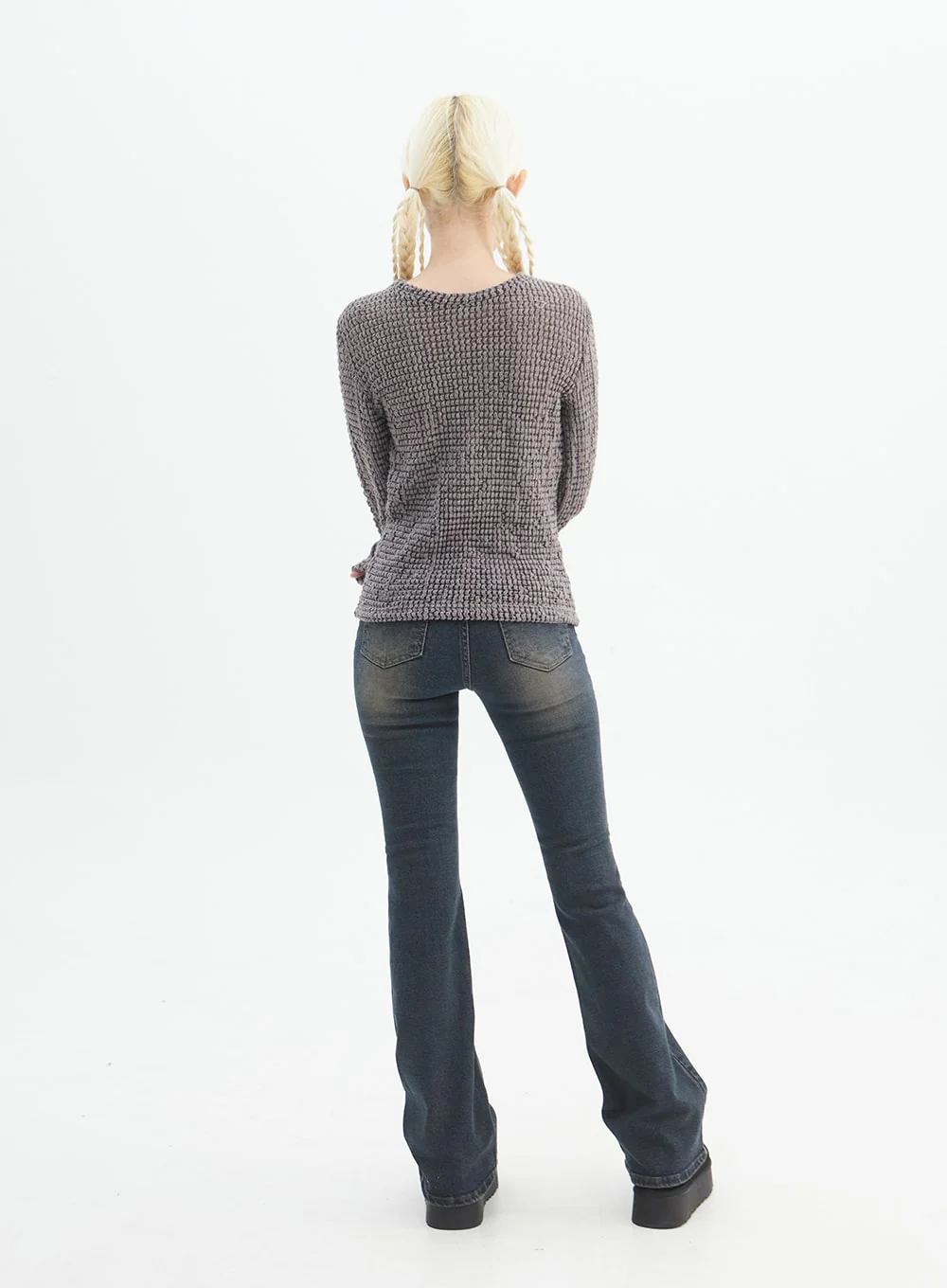Slim Fit Boot Cut Jeans IN327 - Image 7