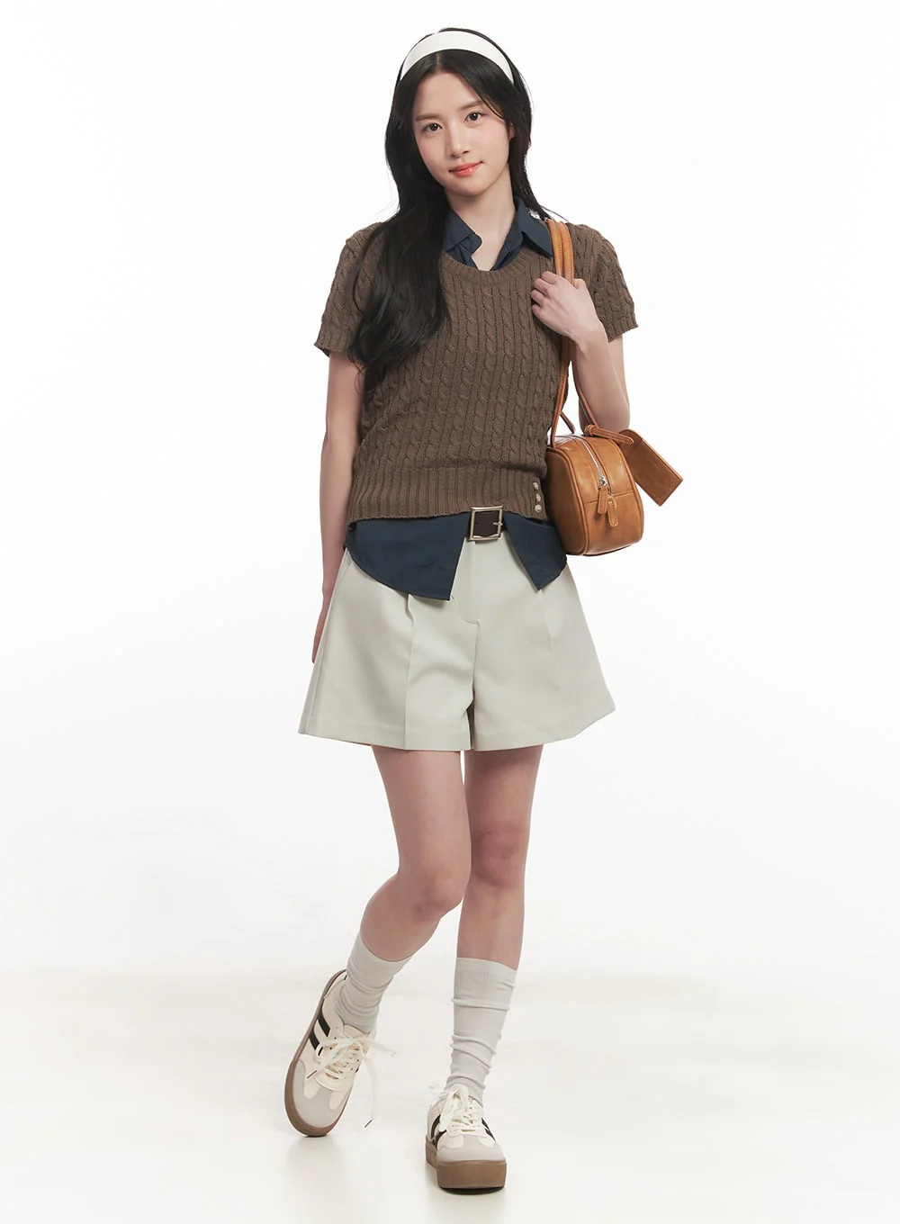 Slim-Fit Buttoned Half-Sleeve Shirt CA510 - Image 2