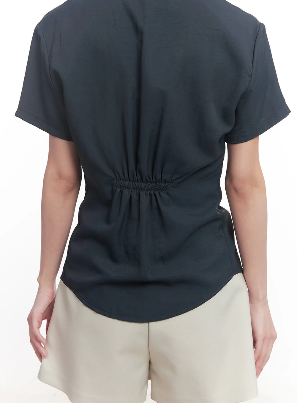 Slim-Fit Buttoned Half-Sleeve Shirt CA510 - Image 9