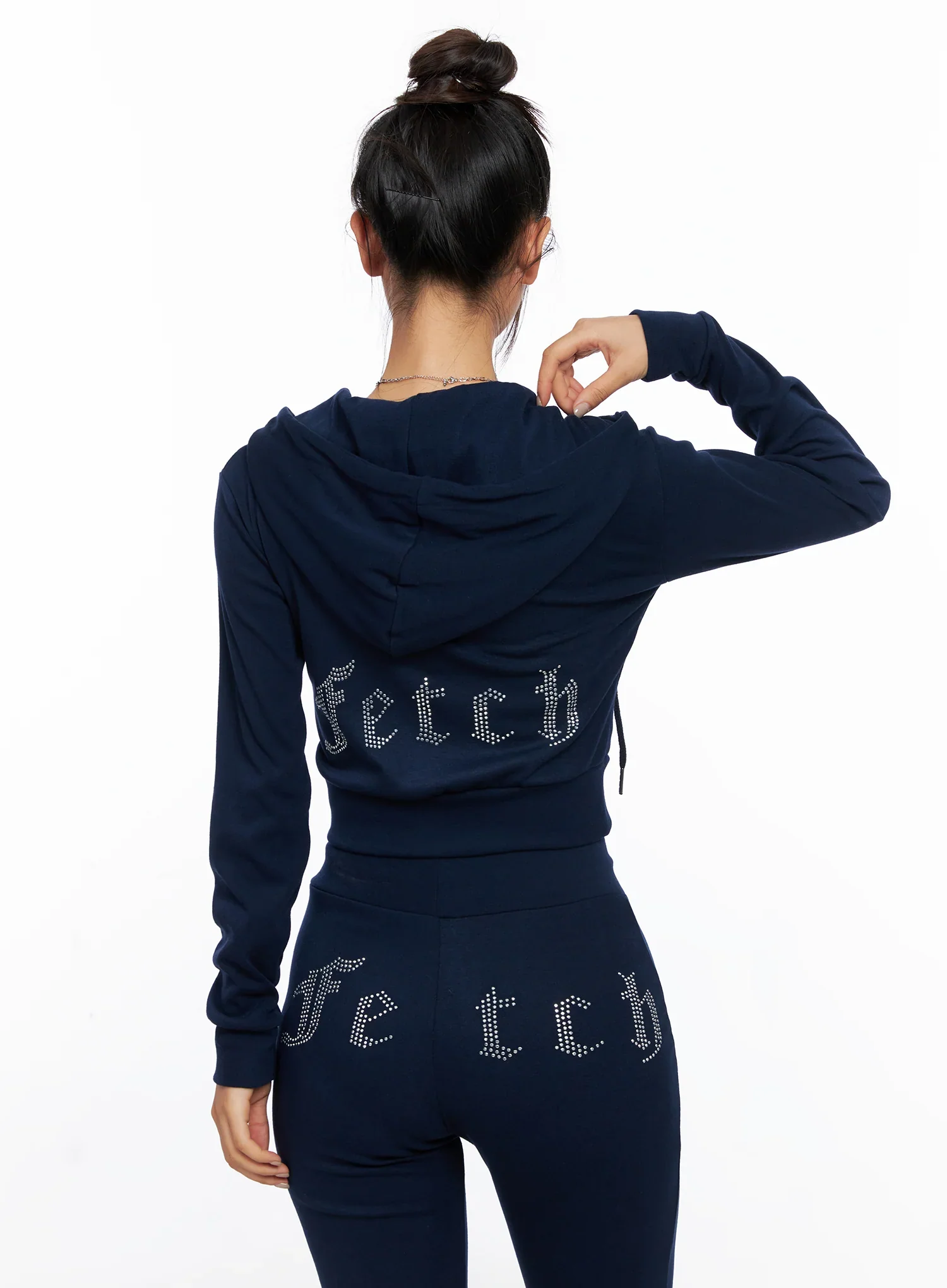 Slim Fit Cropped Zip-Up Hoodie CO515 - Image 8