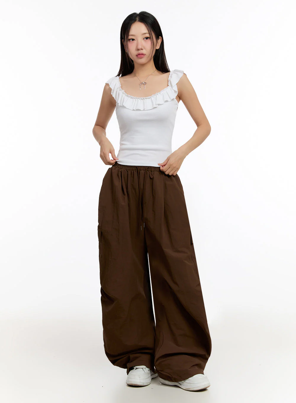 Slim-Fit Frill Tank Top IU509 - Image 5