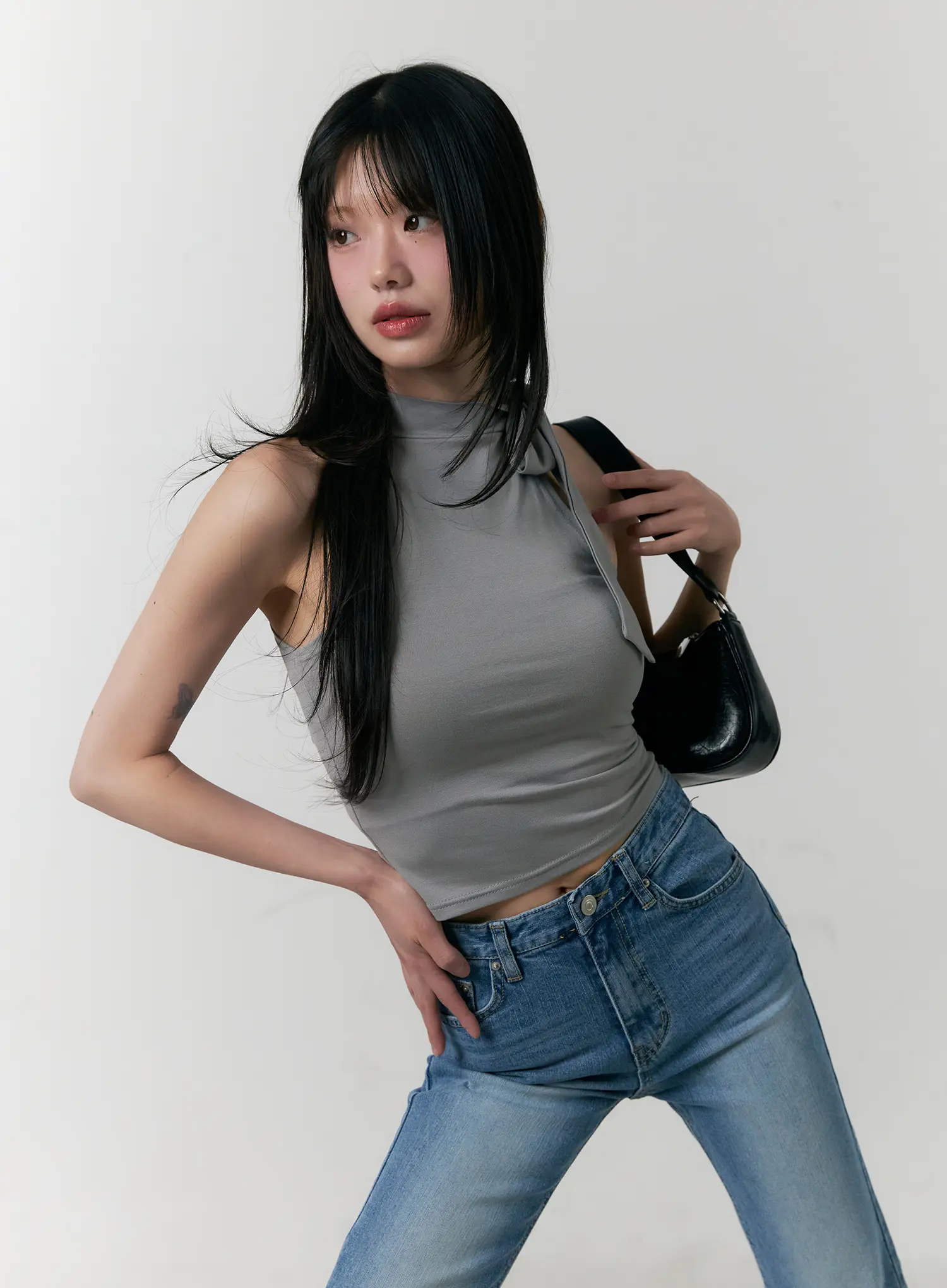 Slim-Fit Halter-Tie Tank Top CU520 - Image 10