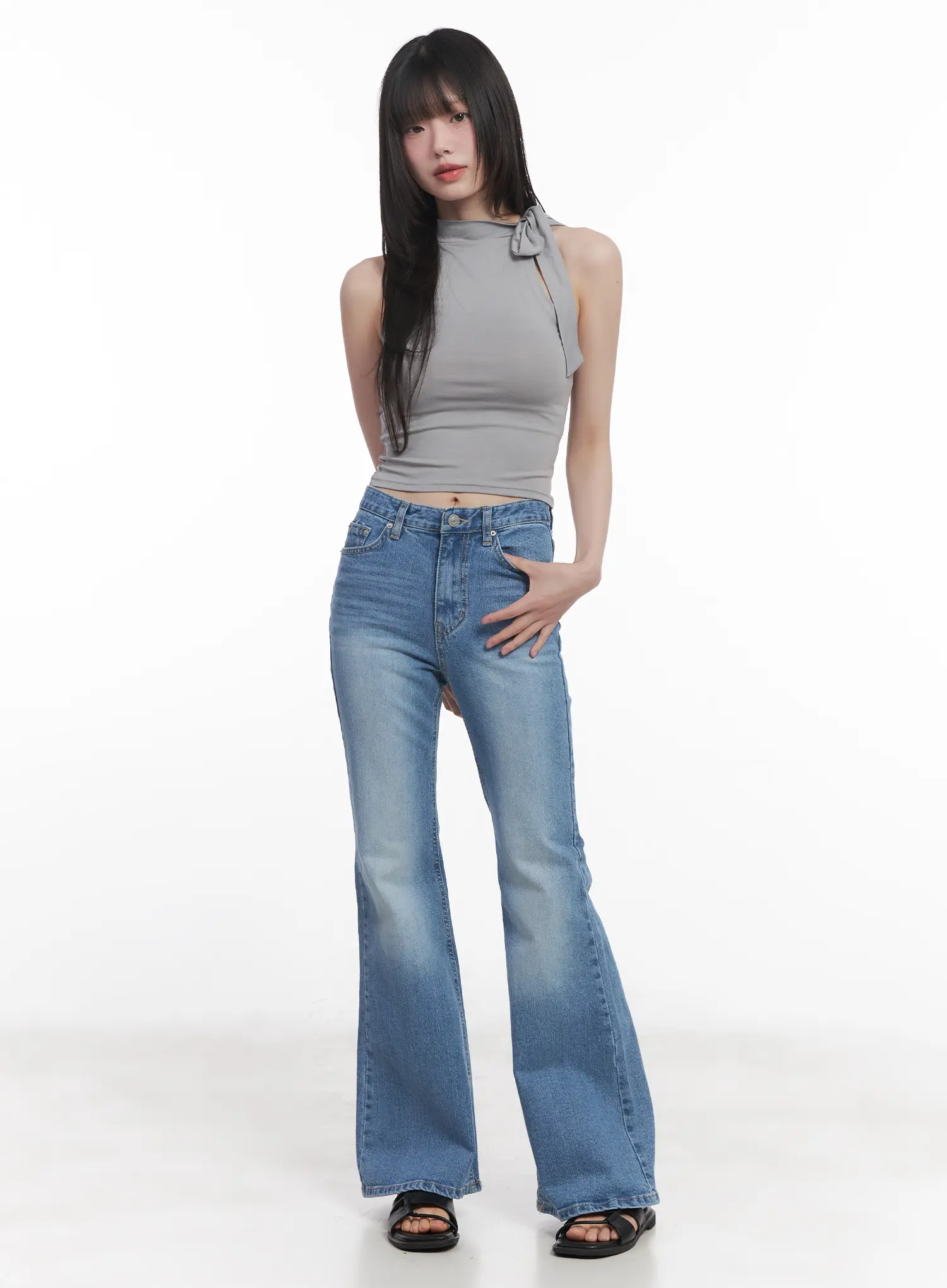 Slim-Fit Halter-Tie Tank Top CU520 - Image 4