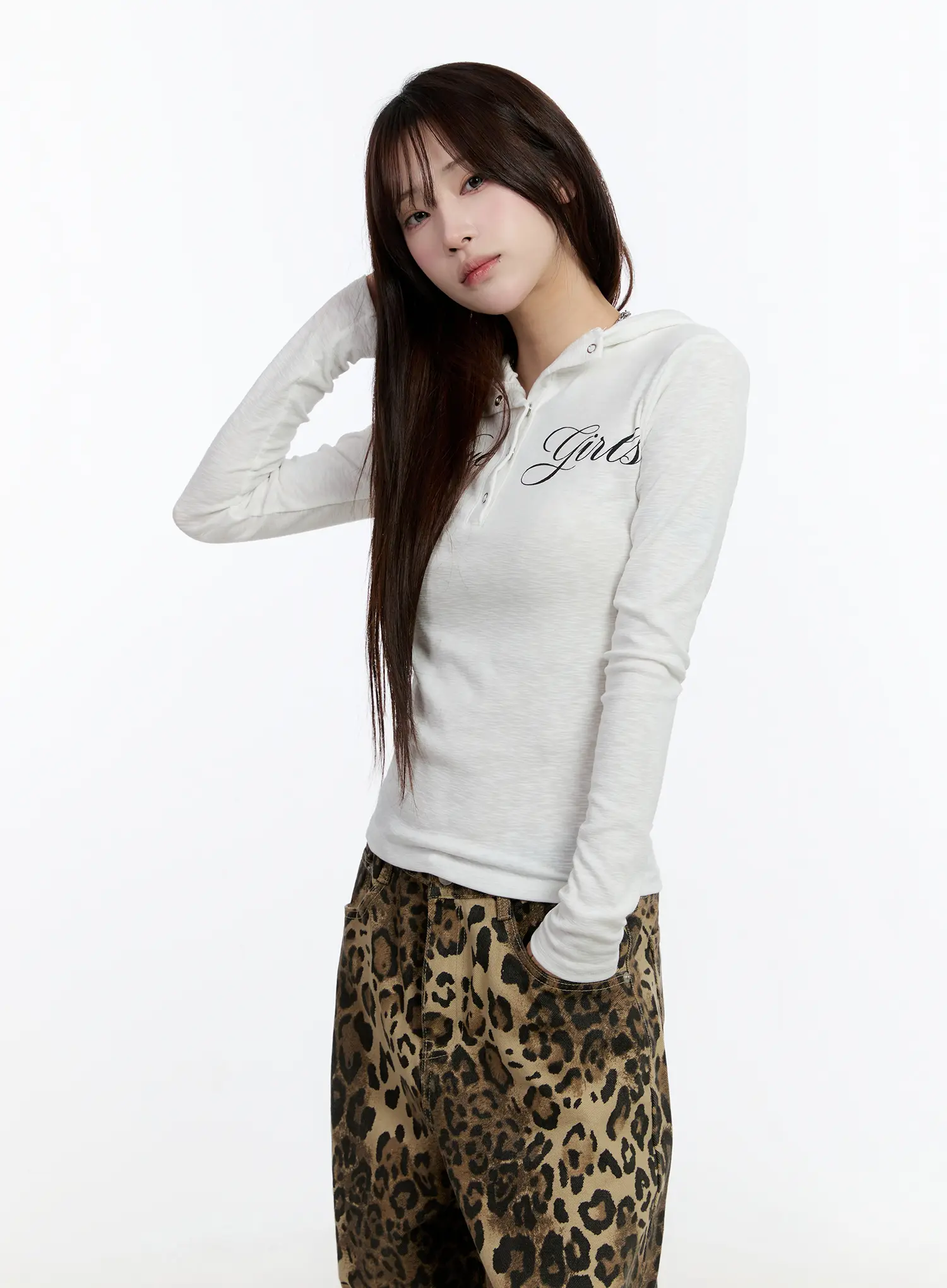 Slim Fit Printed Hoodie CN524 - Image 7