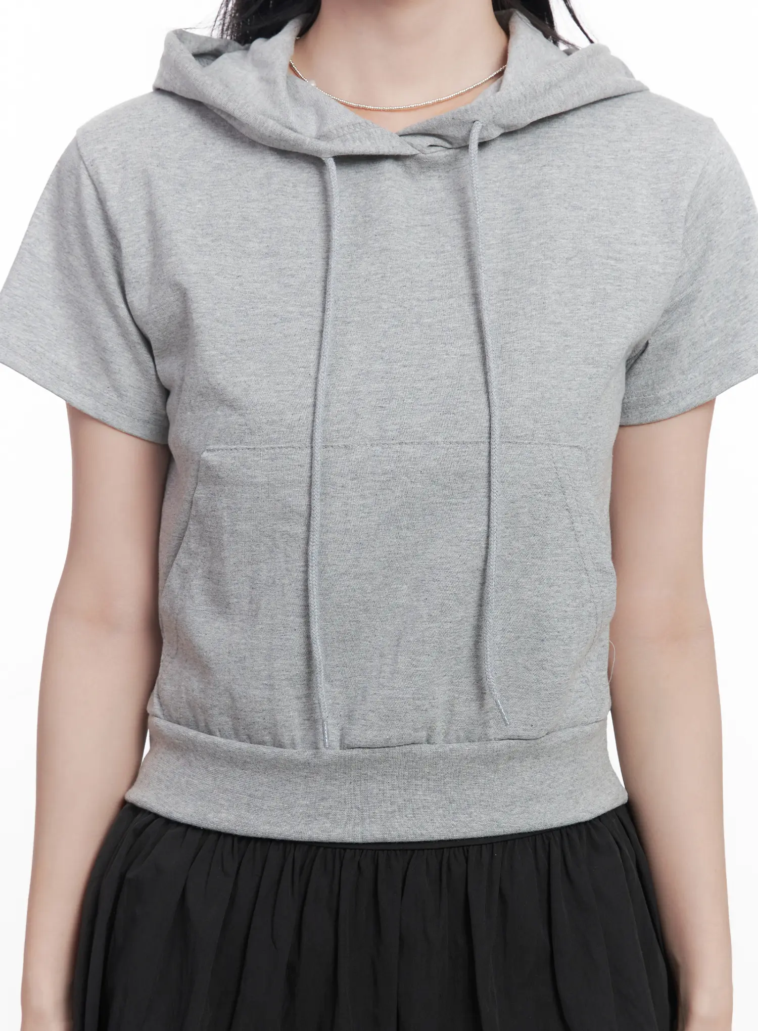 Slim-Fit Short-Sleeve Hoodie CU525 - Image 3