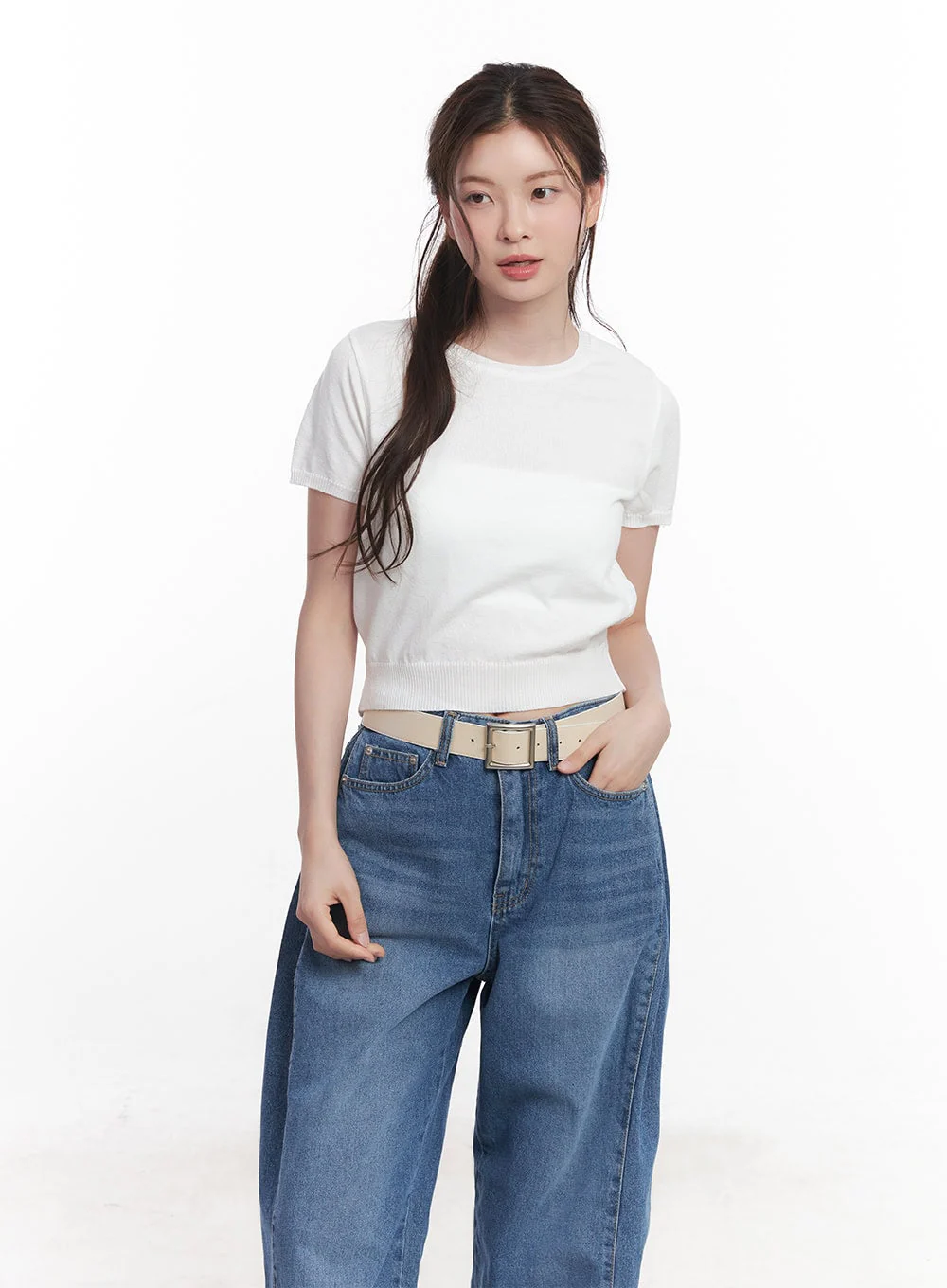 Slim-Fit Short Sleeve Sweater CY519 - Image 11