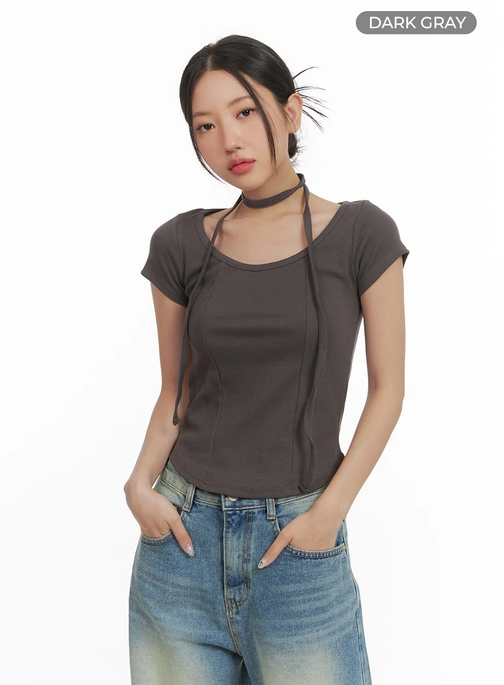 Slim Fit U Neck Top CY423 - Image 6