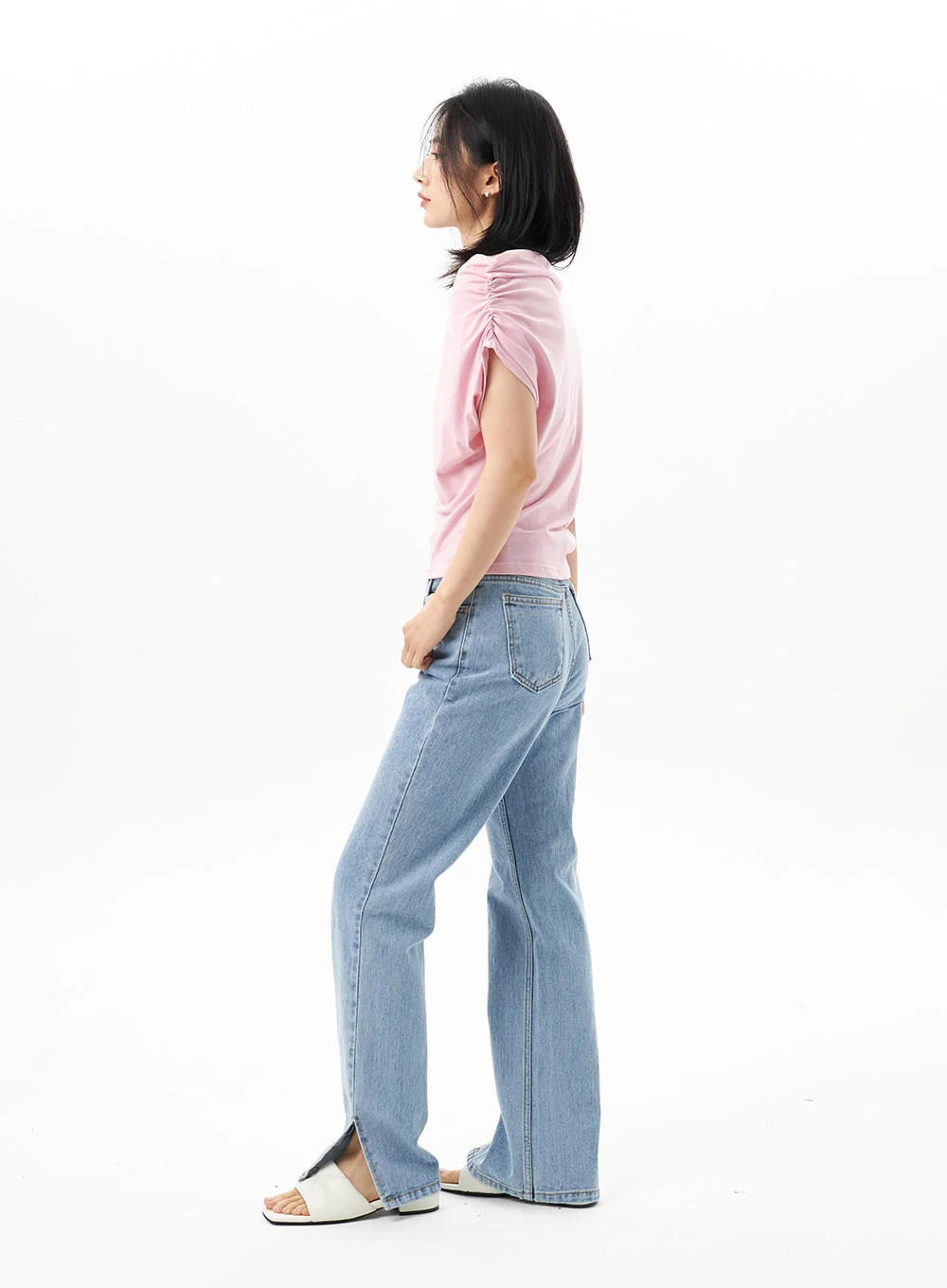 Slit Detail Jeans OU314 - Image 8