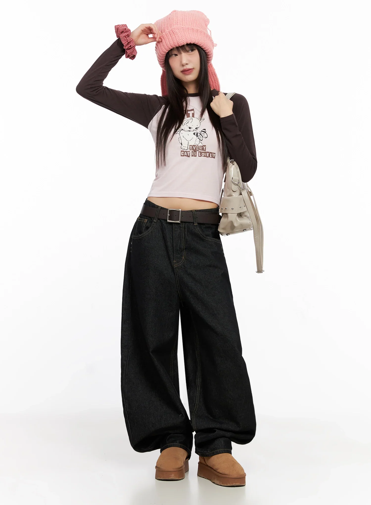 Slouchy Knit Beanie IN503 - Image 2