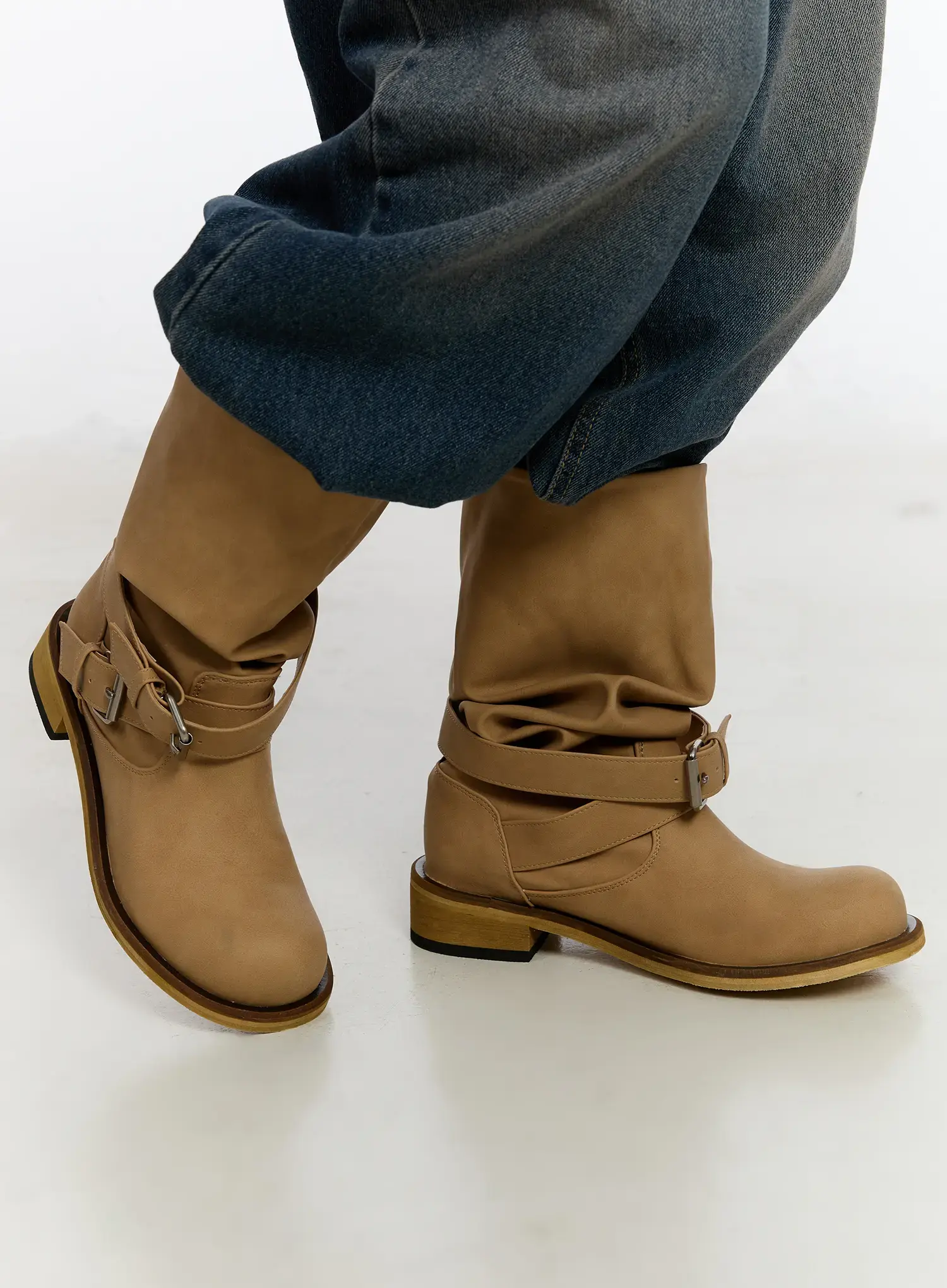 Slouchy Mid-Calf Boots CA503