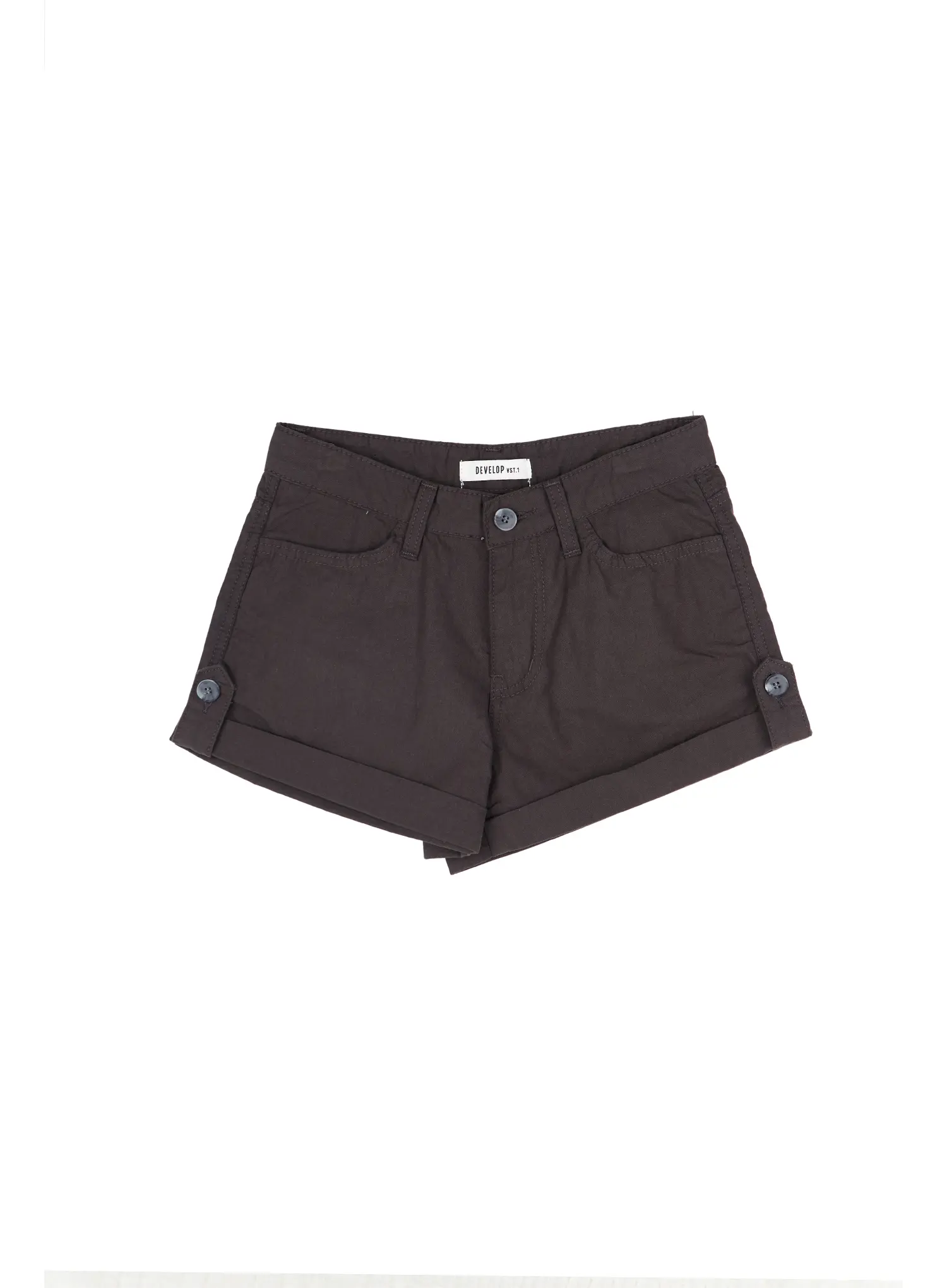 Snap Button Cotton Shorts CY512 - Image 11