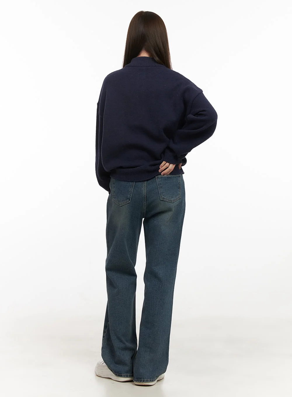 Soft Half Button Sweater OD412 - Image 4