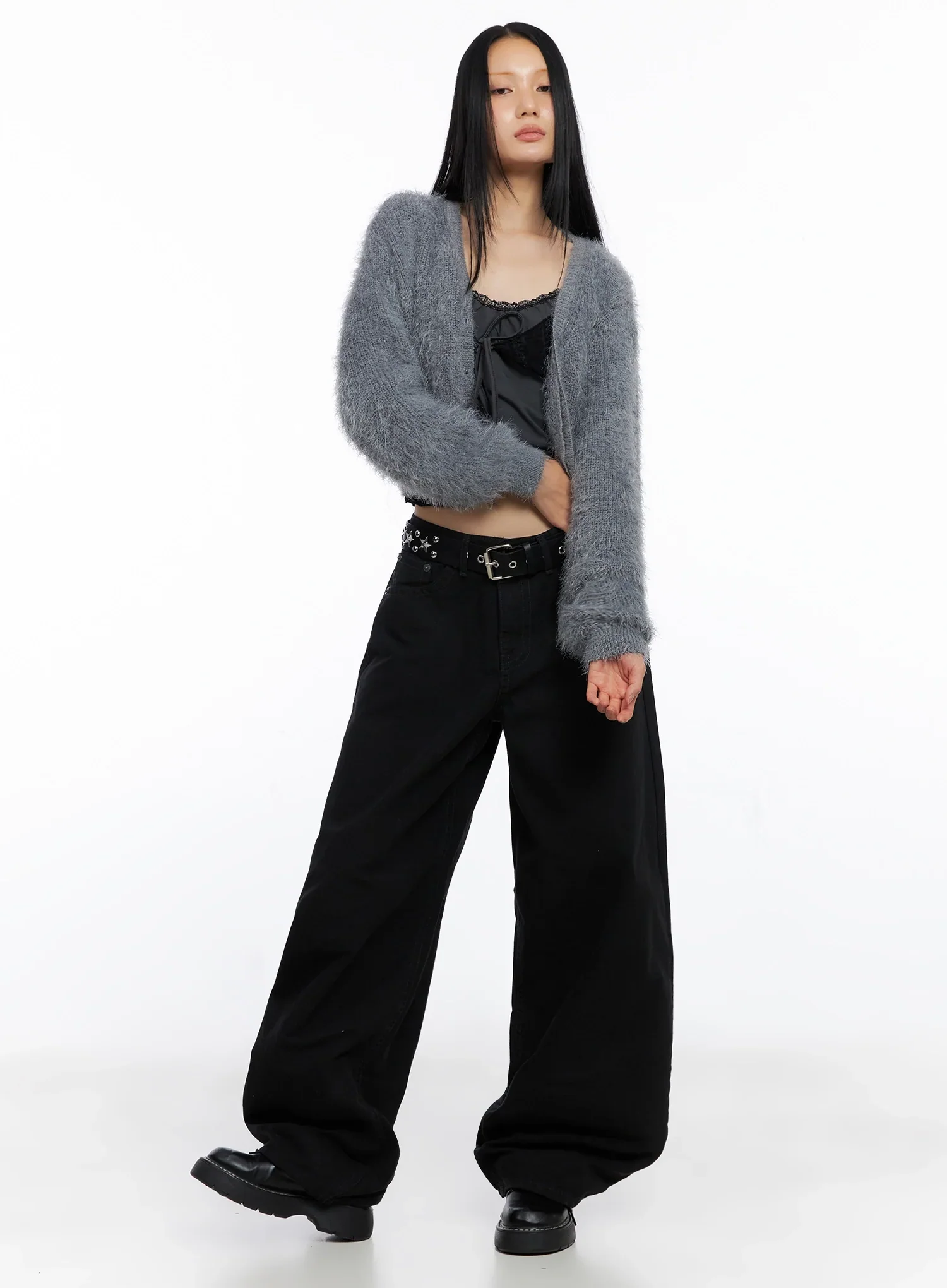 Soft Knit Buttoned Cardigan IO517 - Image 9