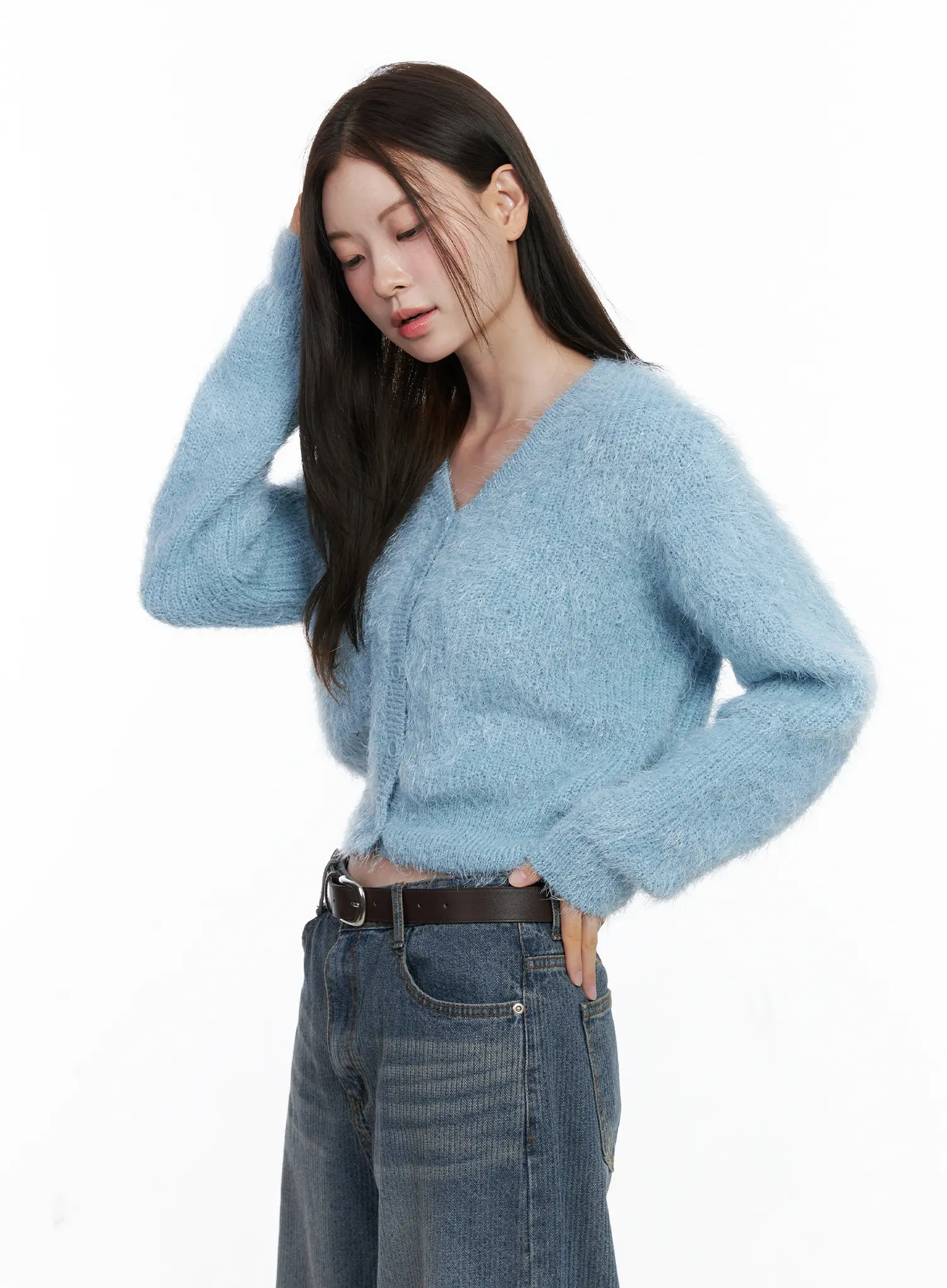 Soft Knit Crop Cardigan CO503 - Image 2