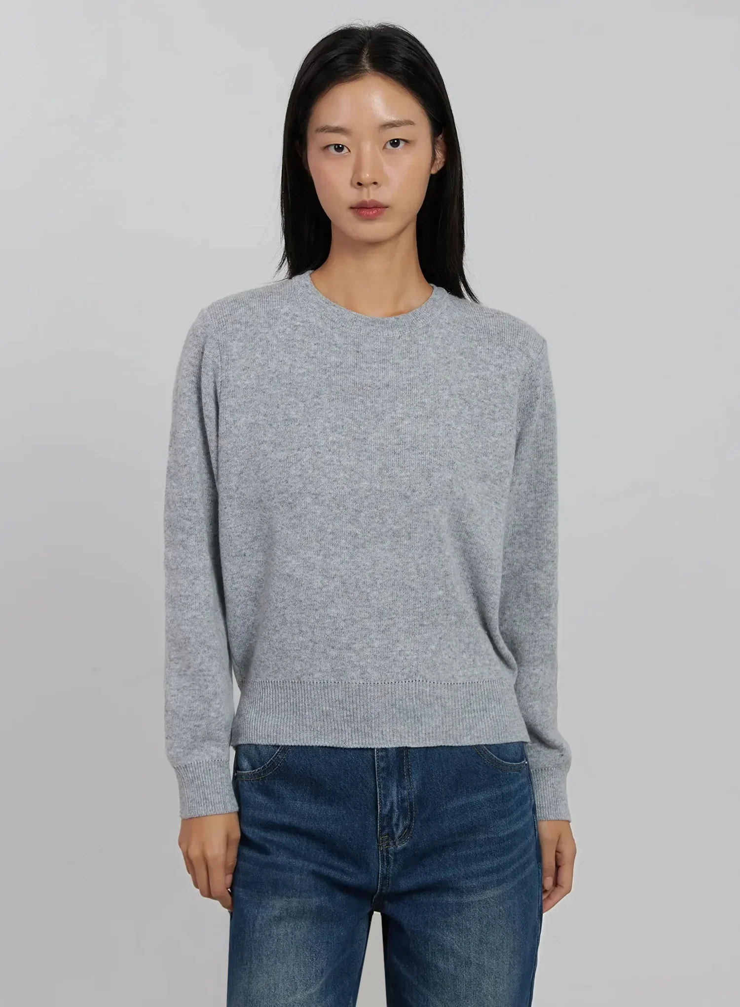 Soft Round Neck Knit Top IJ508 - Image 11