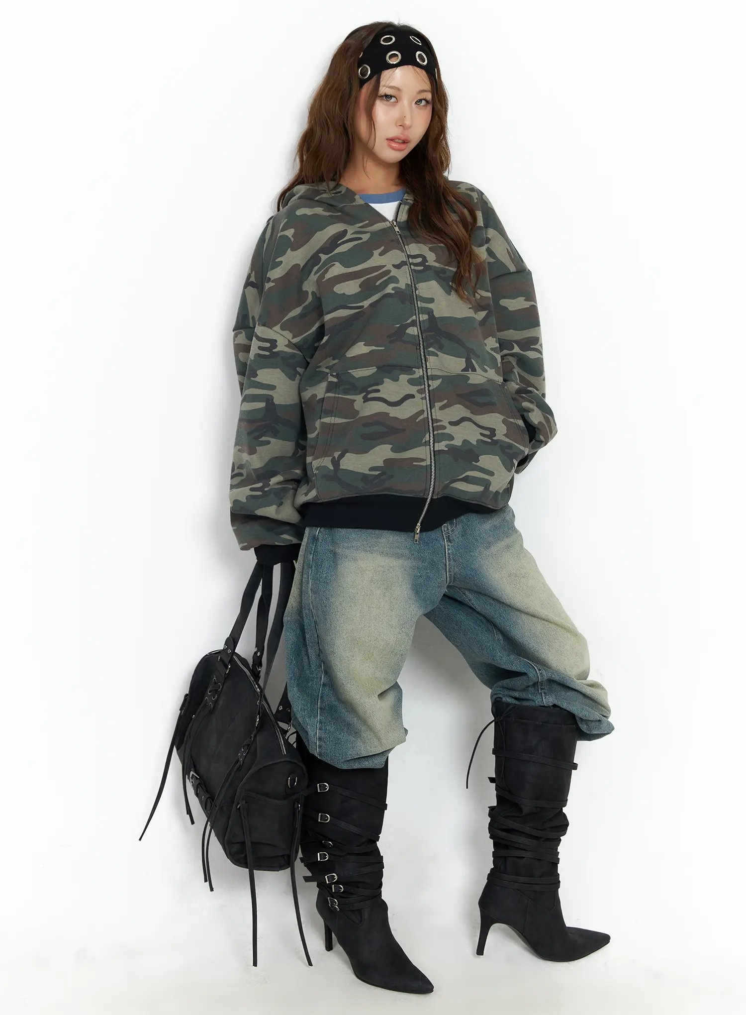 Sol Vintage Washed Baggy Jeans CF512 - Image 8