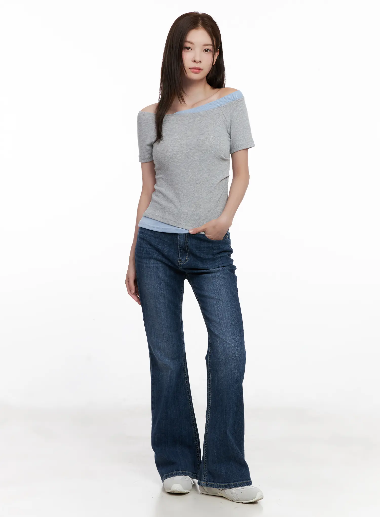 Solhee Classic Flare Denim Jeans CL524 - Image 2