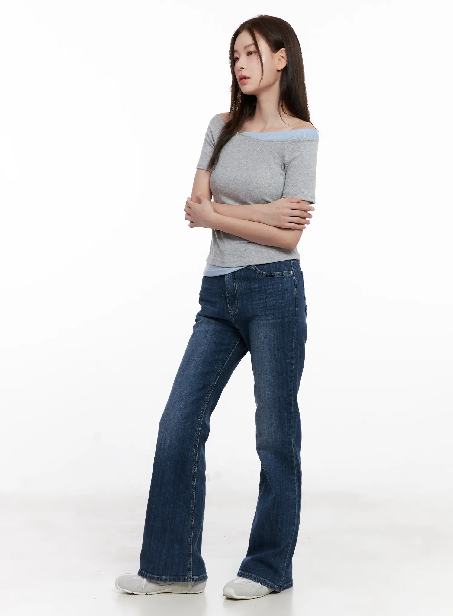 Solhee Classic Flare Denim Jeans CL524 - Image 4