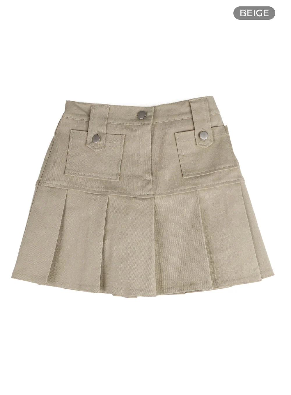 Solid Cotton Pleated Mini Skirt IM406 - Image 10