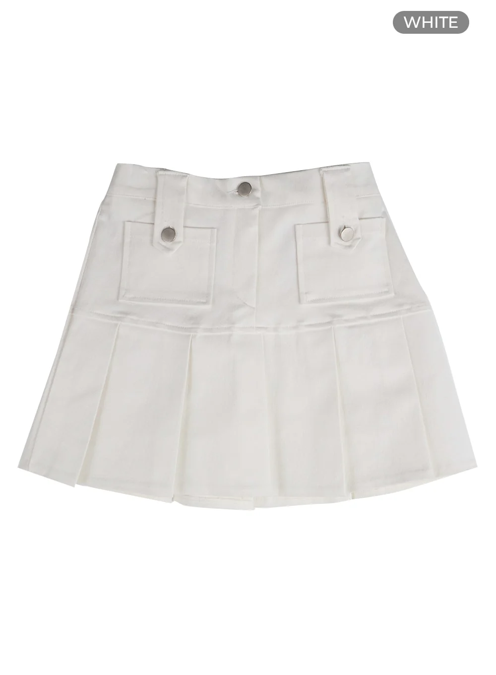 Solid Cotton Pleated Mini Skirt IM406 - Image 9