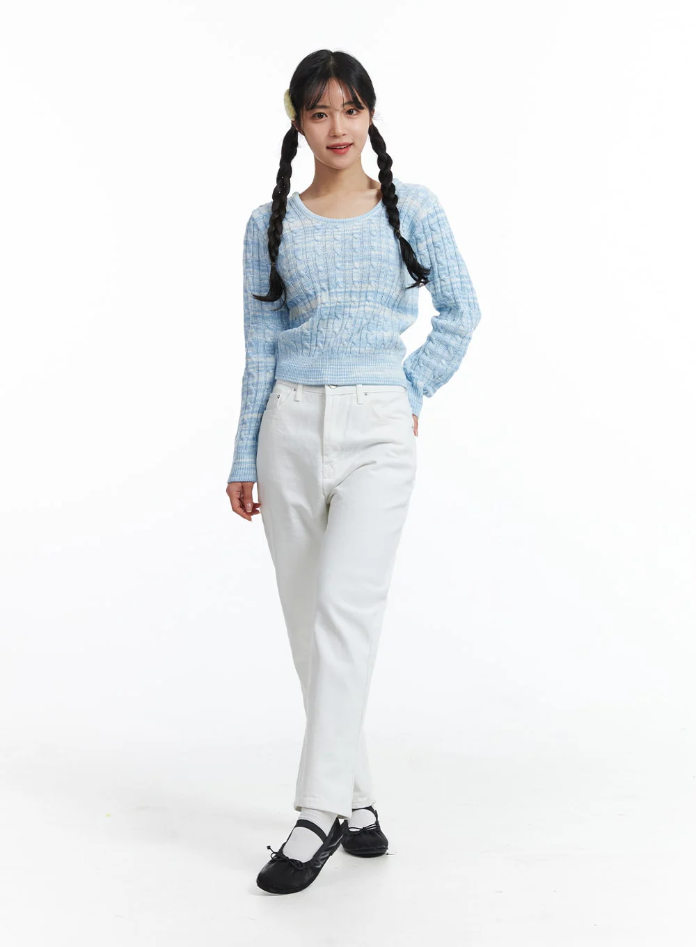 Solid Cotton Straight Pants OJ429 - Image 5