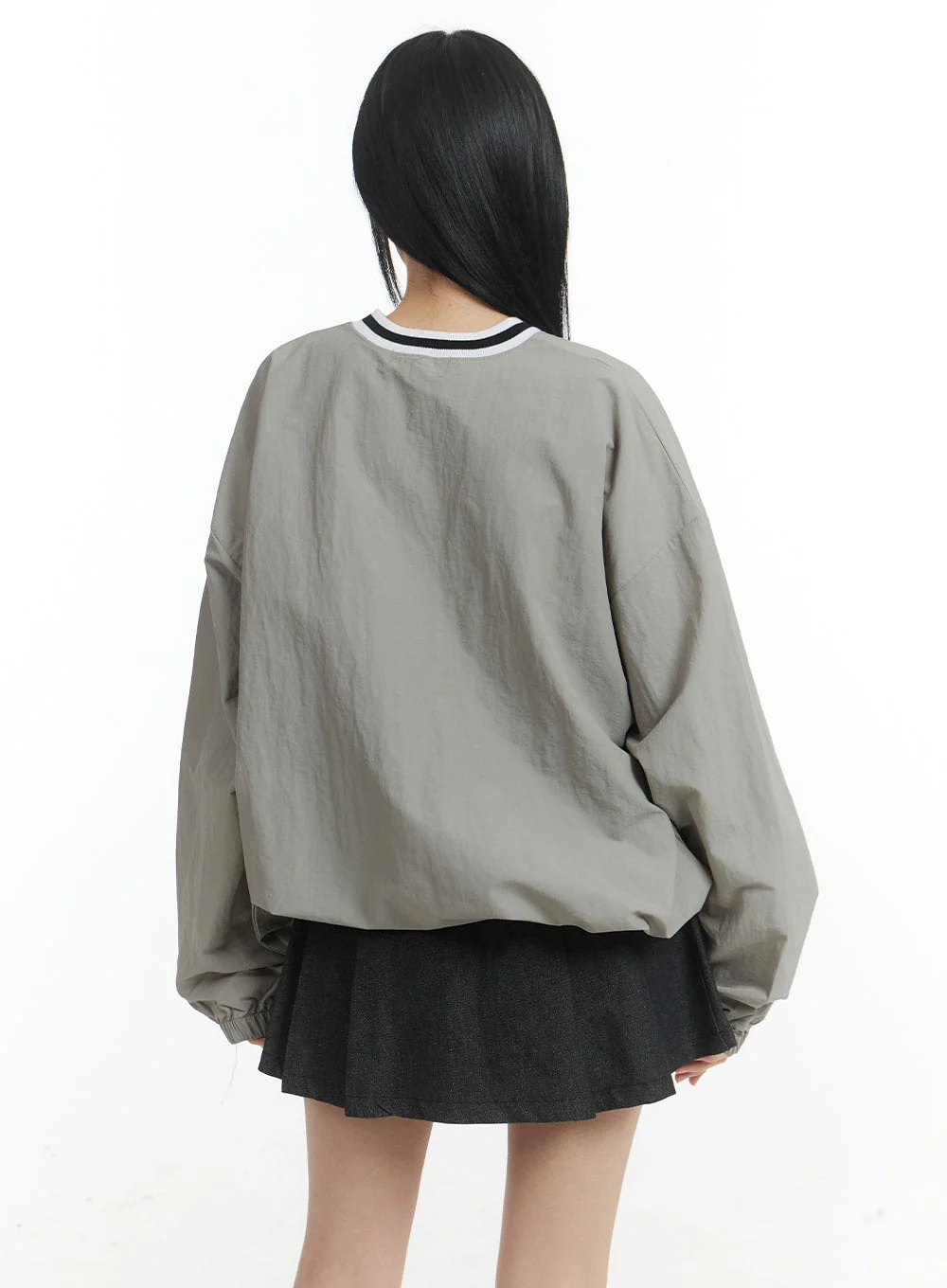 Solid Pleated Denim Mini Skirt IM406 - Image 5