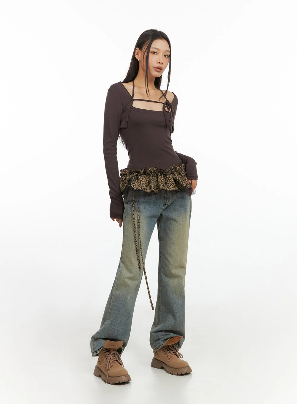Solid Strap Bolero Cardigan and Cami Set IS427 - Image 3