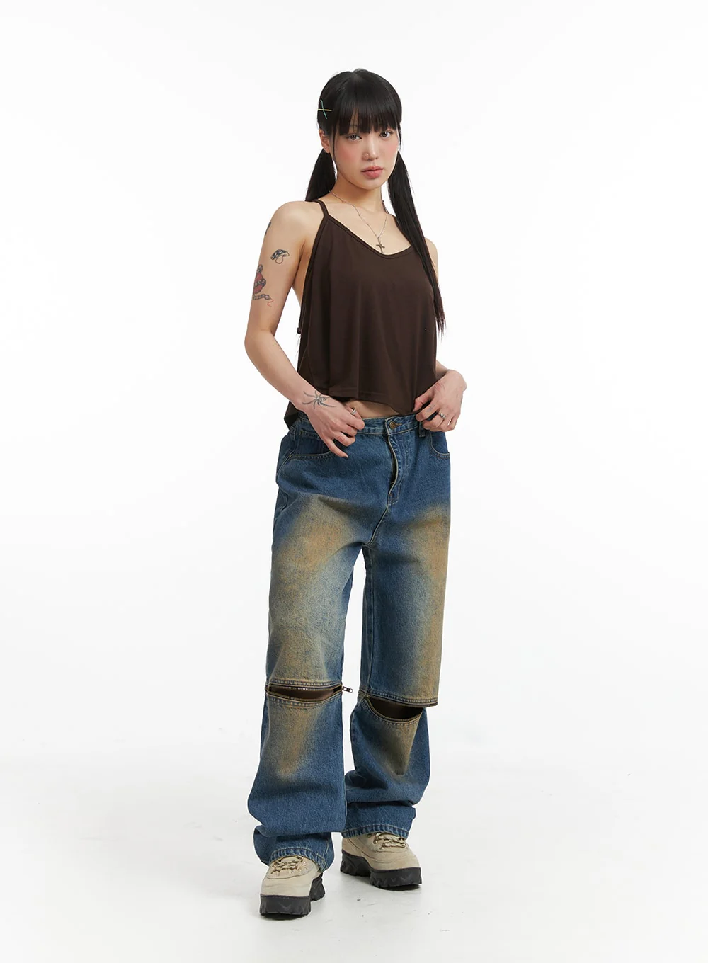 Solid V-Neck Cami Top IJ411 - Image 6