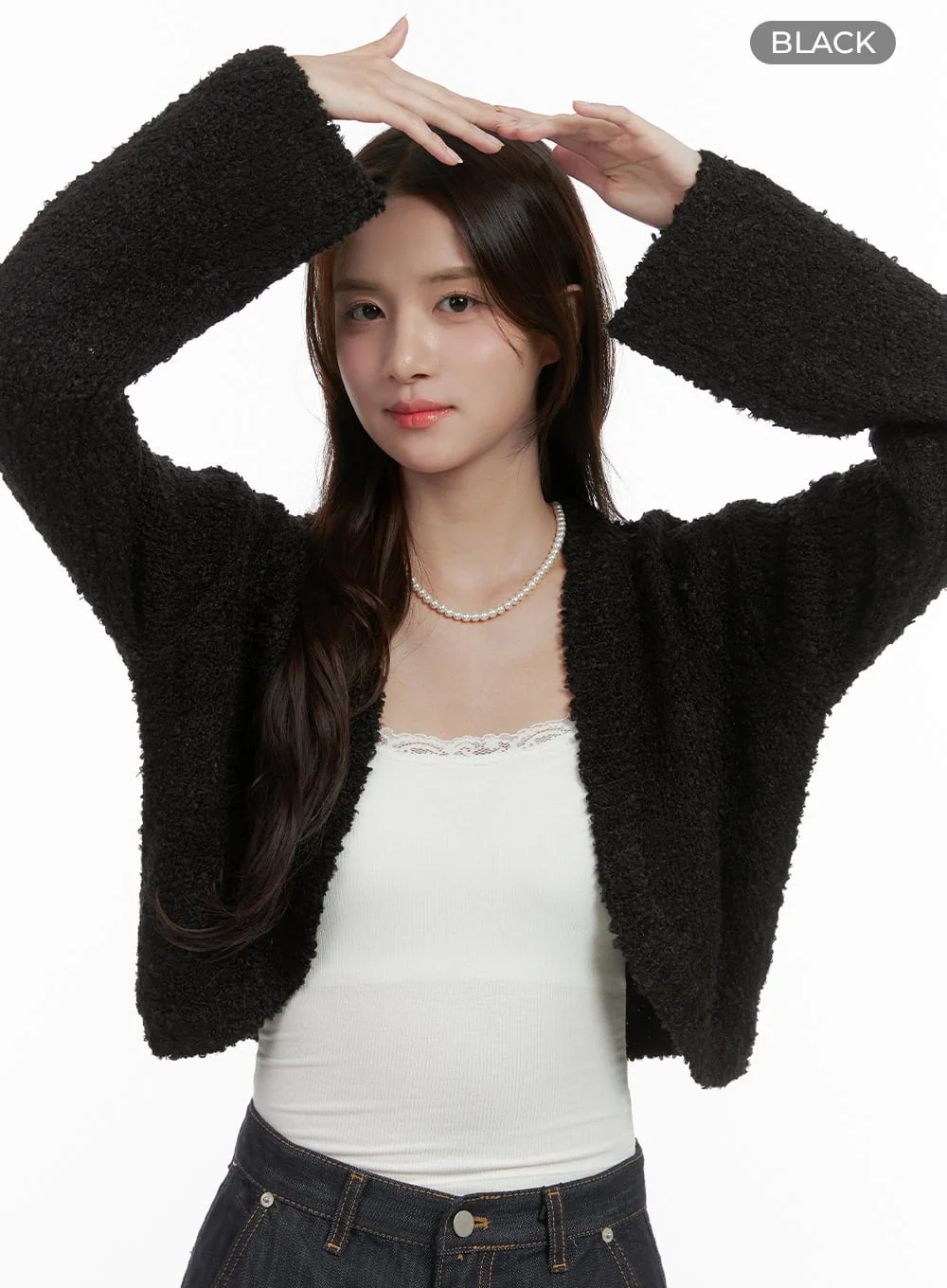 Sophisticated Acrylic Shrug Jacket OS416 - Image 9