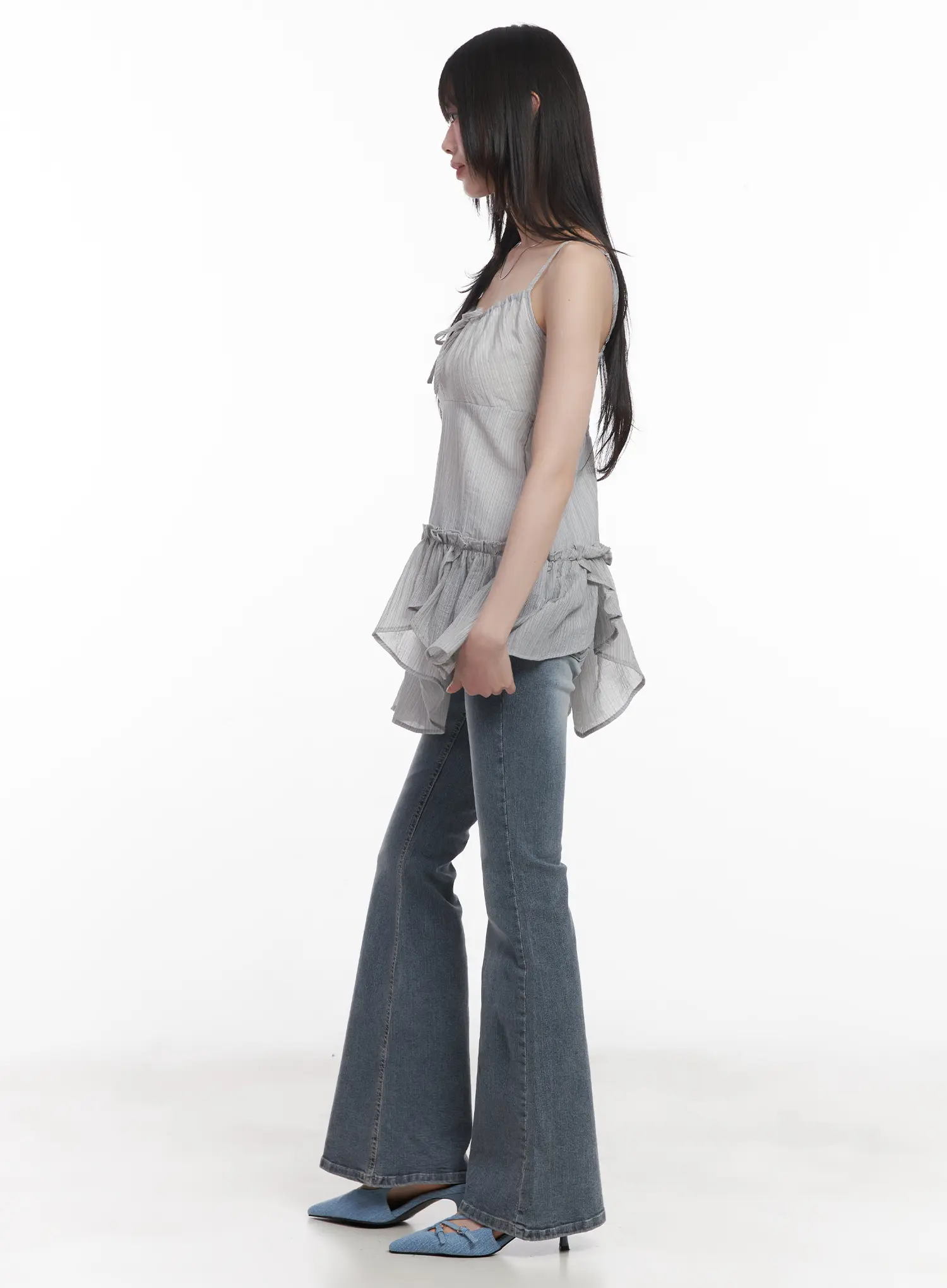 Soyeon Flared Jeans with Hip Pads CU520 - Image 4