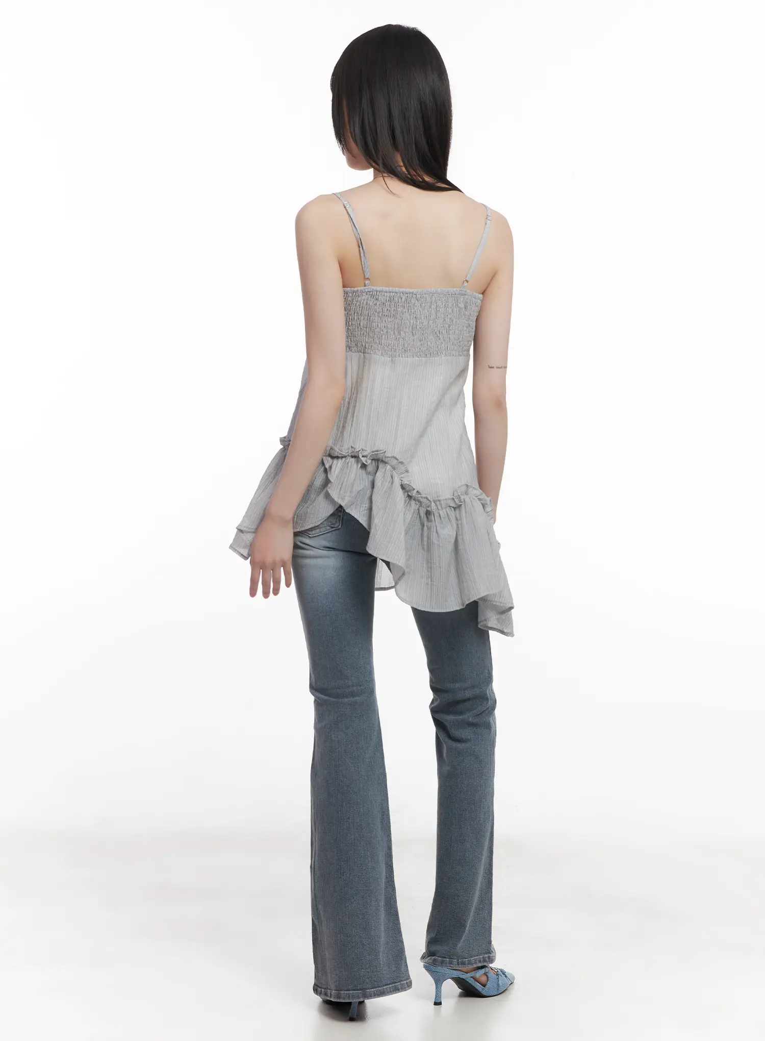 Soyeon Flared Jeans with Hip Pads CU520 - Image 6