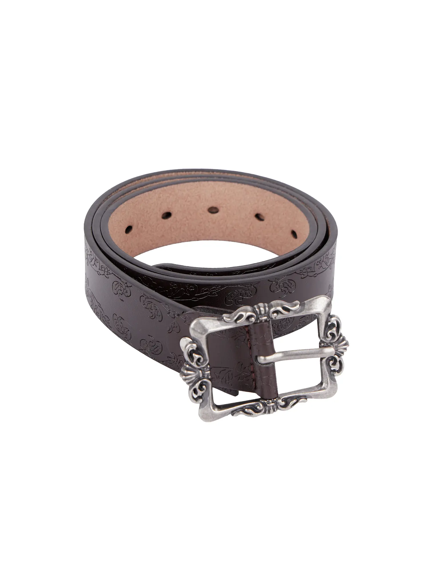 Square Buckle Faux Leather Belt IS525 - Image 10
