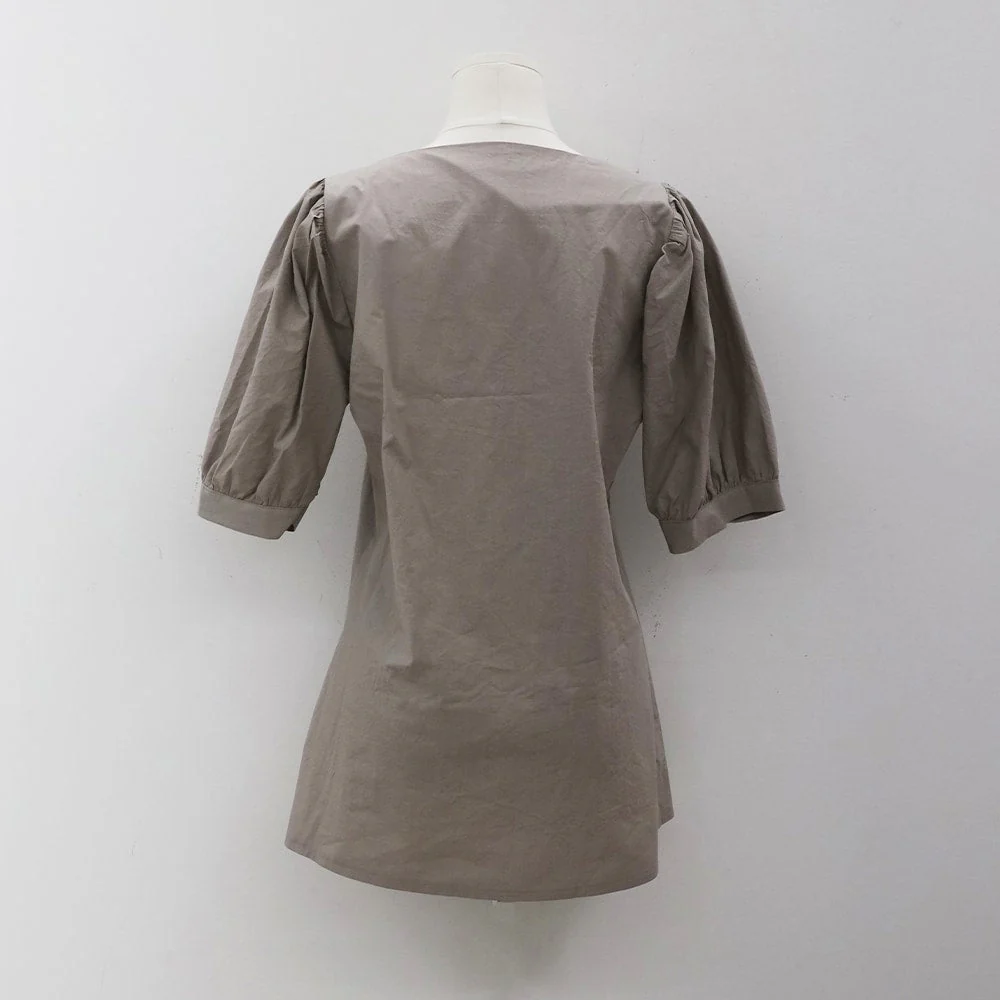 Square Neck Short Sleeve Blouse CY27 - Image 14