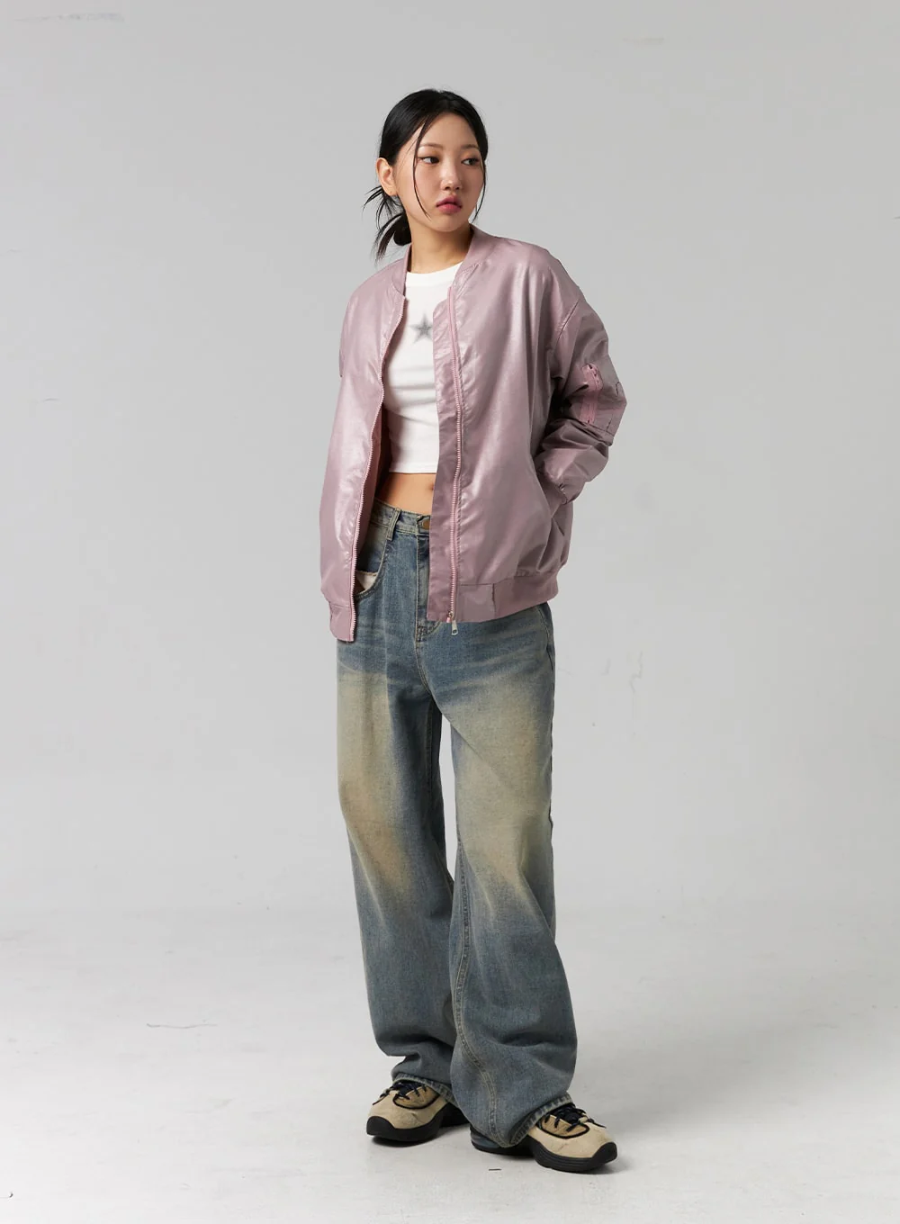Star Graphic Long Sleeve Slim Fit Tee CG315 - Image 7