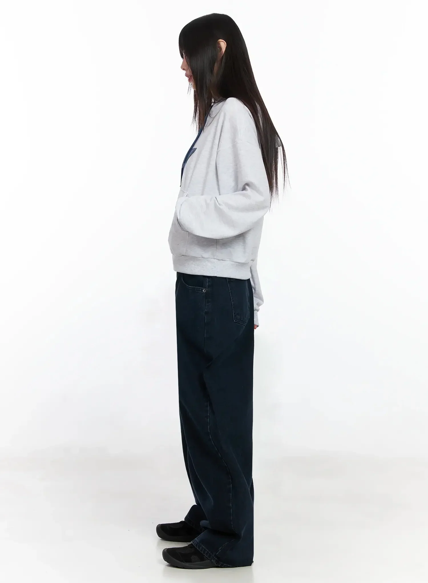 Star Patch Cotton Hoodie IF505 - Image 11