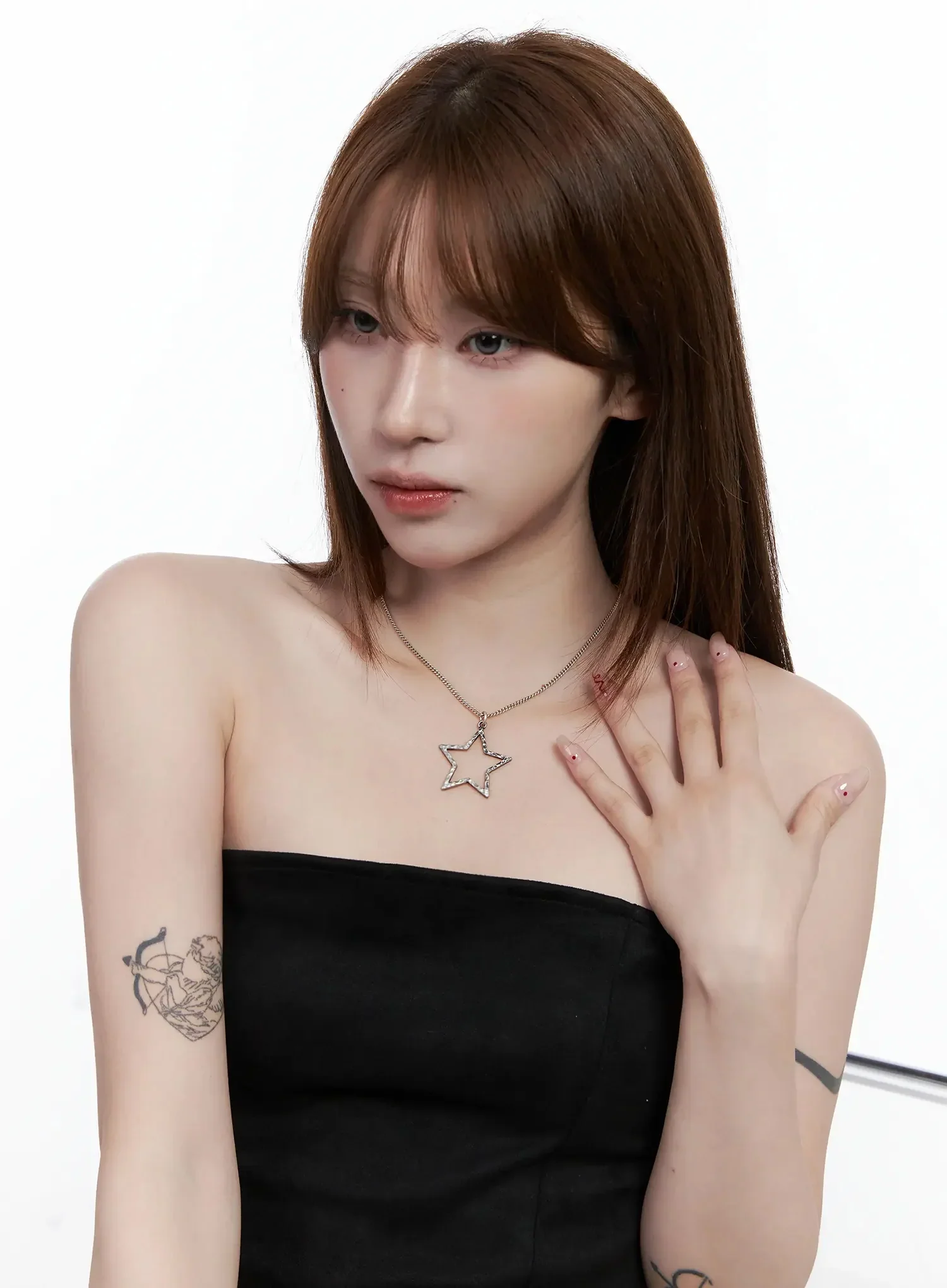 Star Pendant Chain Necklace IG528 - Image 3