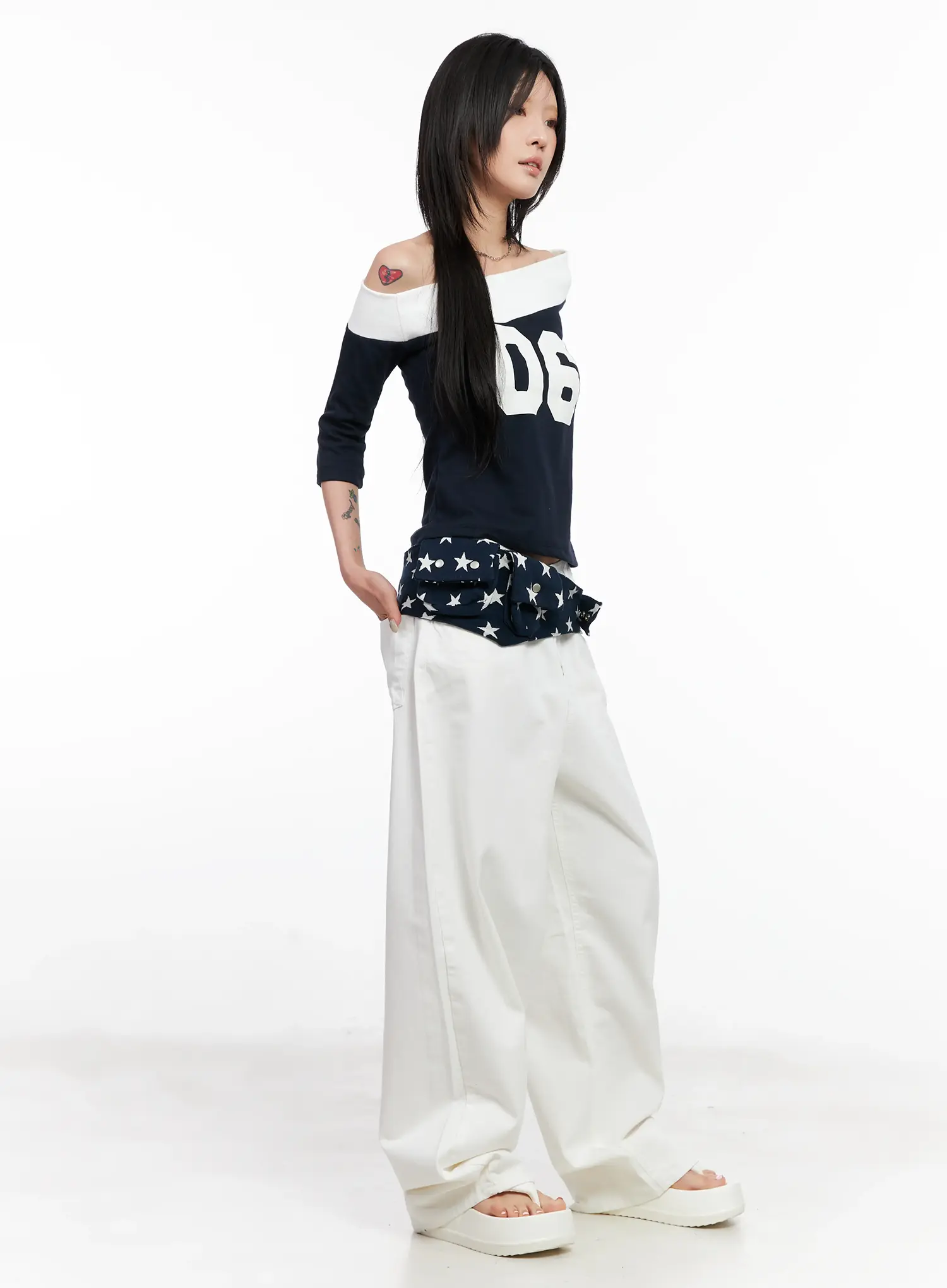 Star Print Belt Bag CL525 - Image 6
