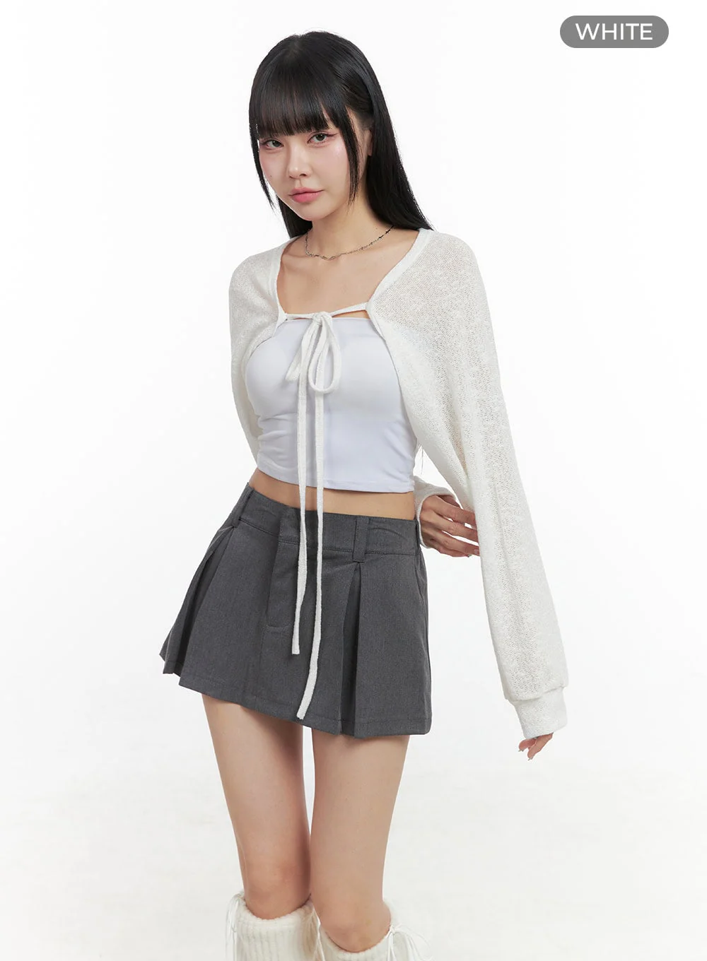 Strap Bolero Knit Cardigan OS409 - Image 7