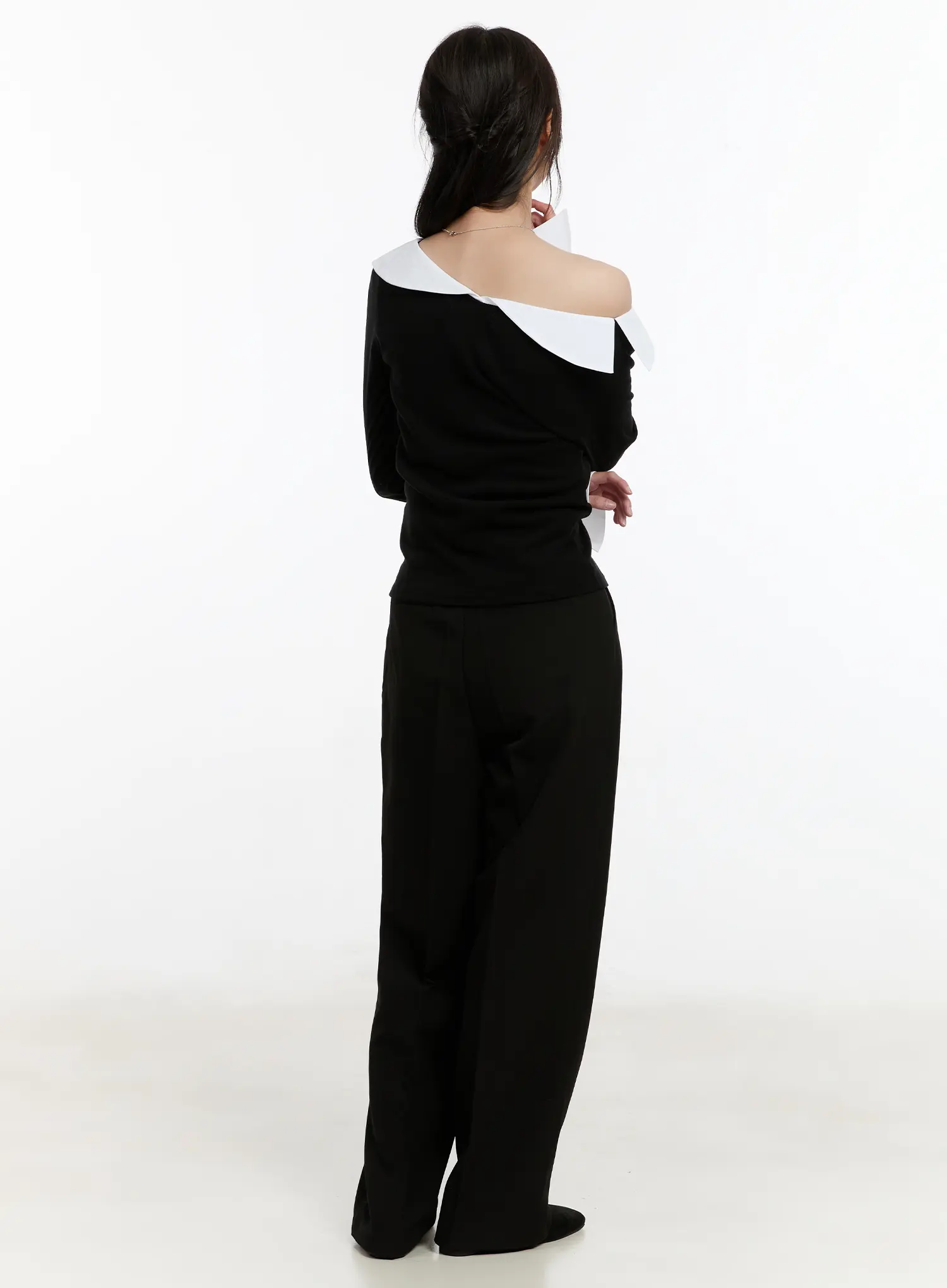 Stretch Wide Leg Trousers CM510 - Image 7