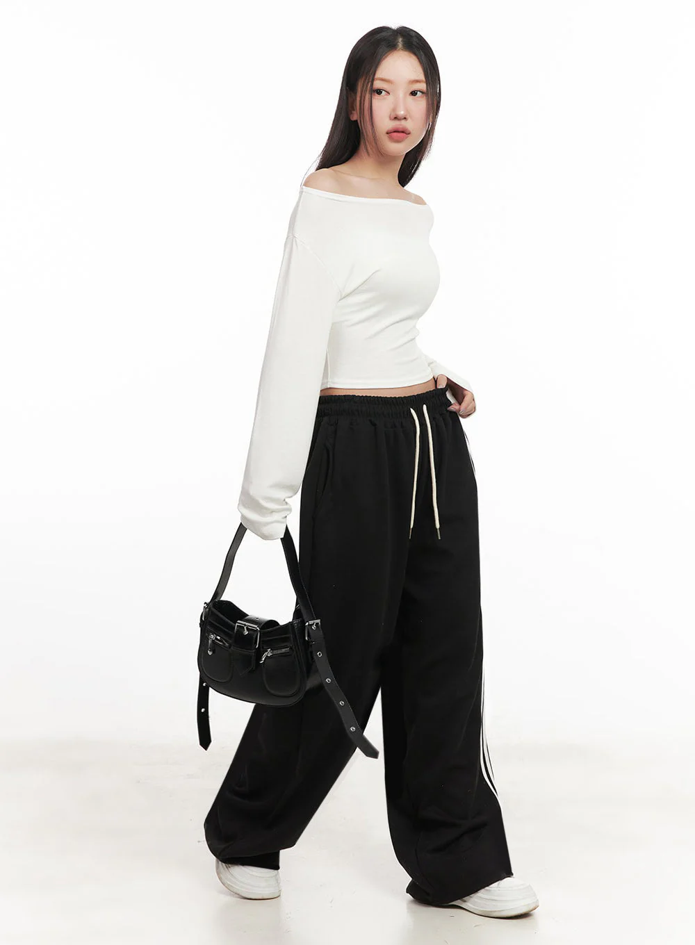String Buttoned Trackpants IM524