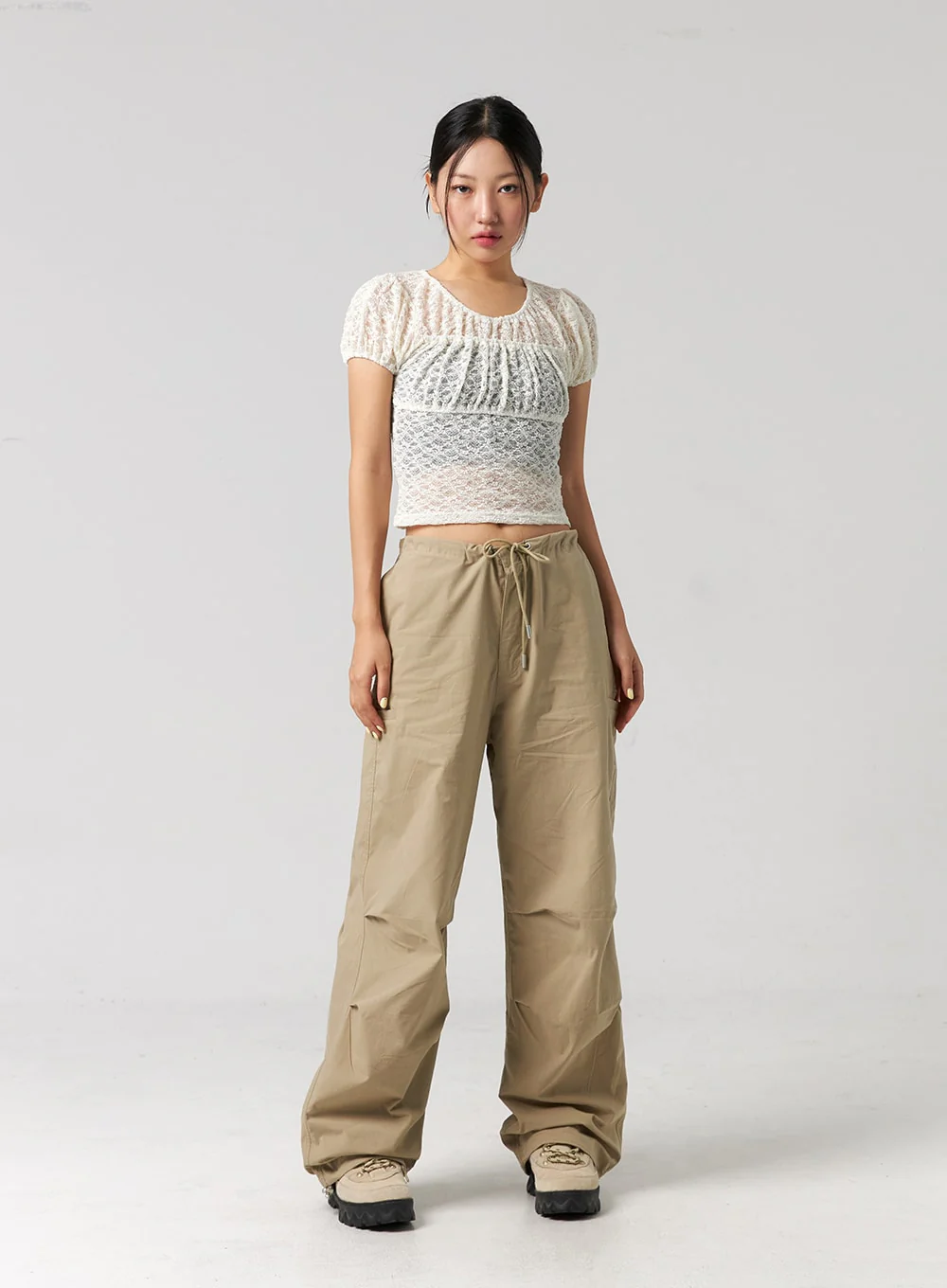 String Detail Wide Pants CG319 - Image 11