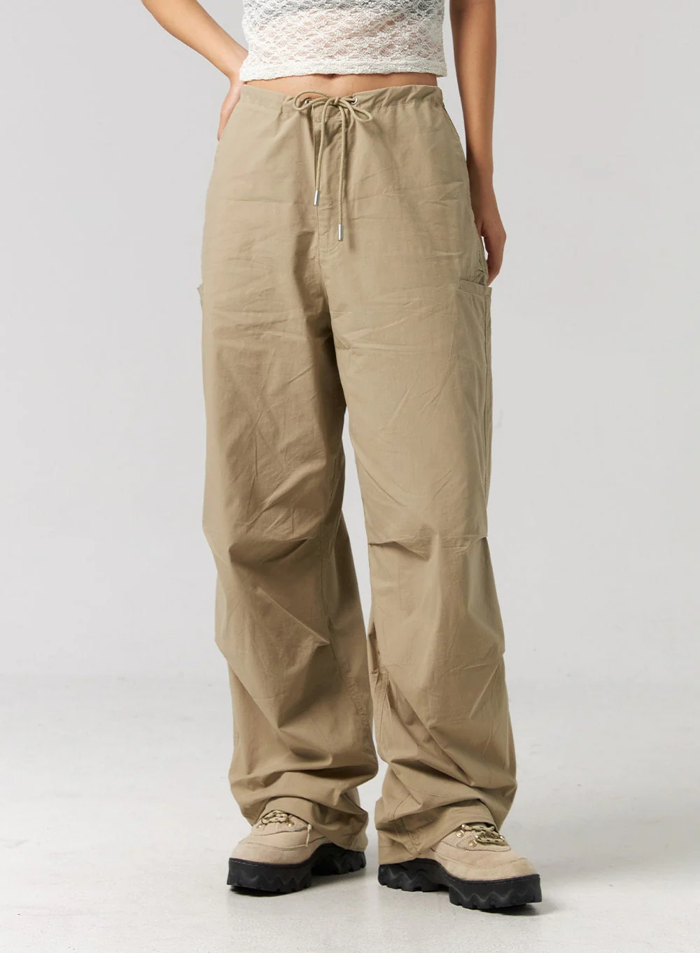 String Detail Wide Pants CG319 - Image 2