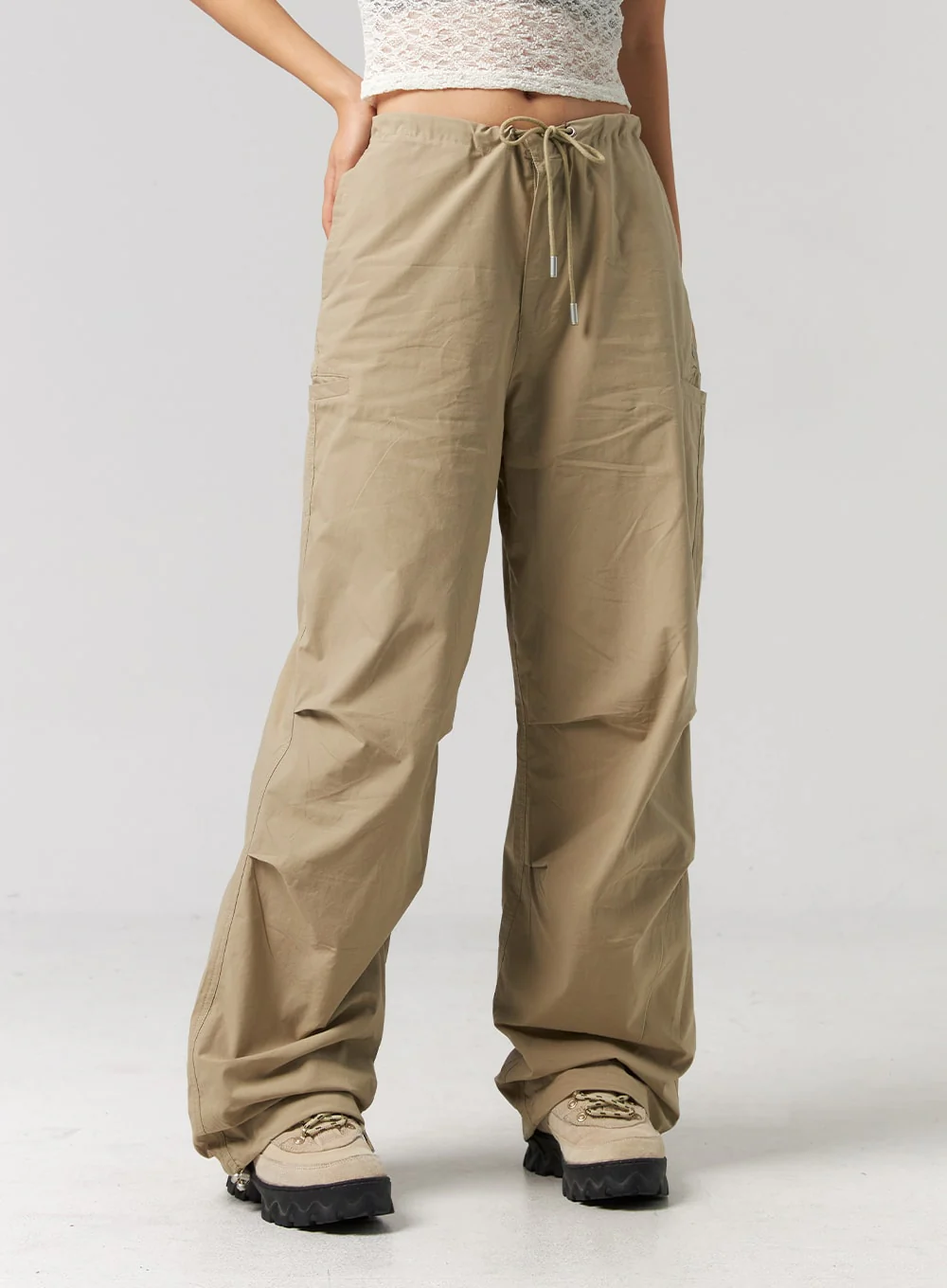 String Detail Wide Pants CG319 - Image 5