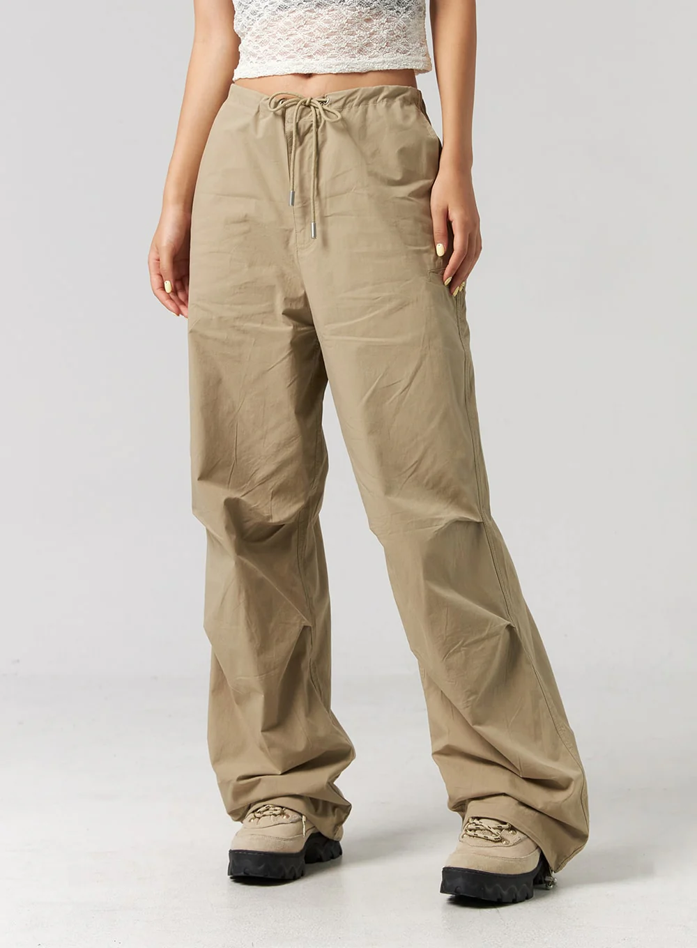 String Detail Wide Pants CG319 - Image 9