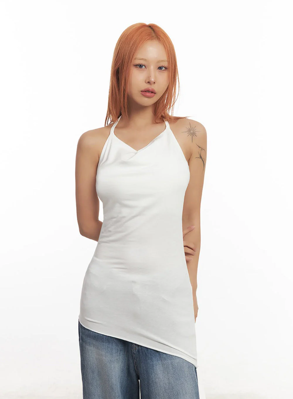 String Halter Long Cami Top IA517 - Image 2