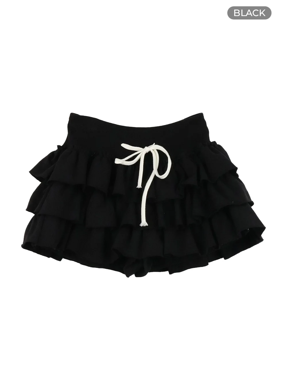 String Waist Ruffle Mini Skirt IA417 - Image 8