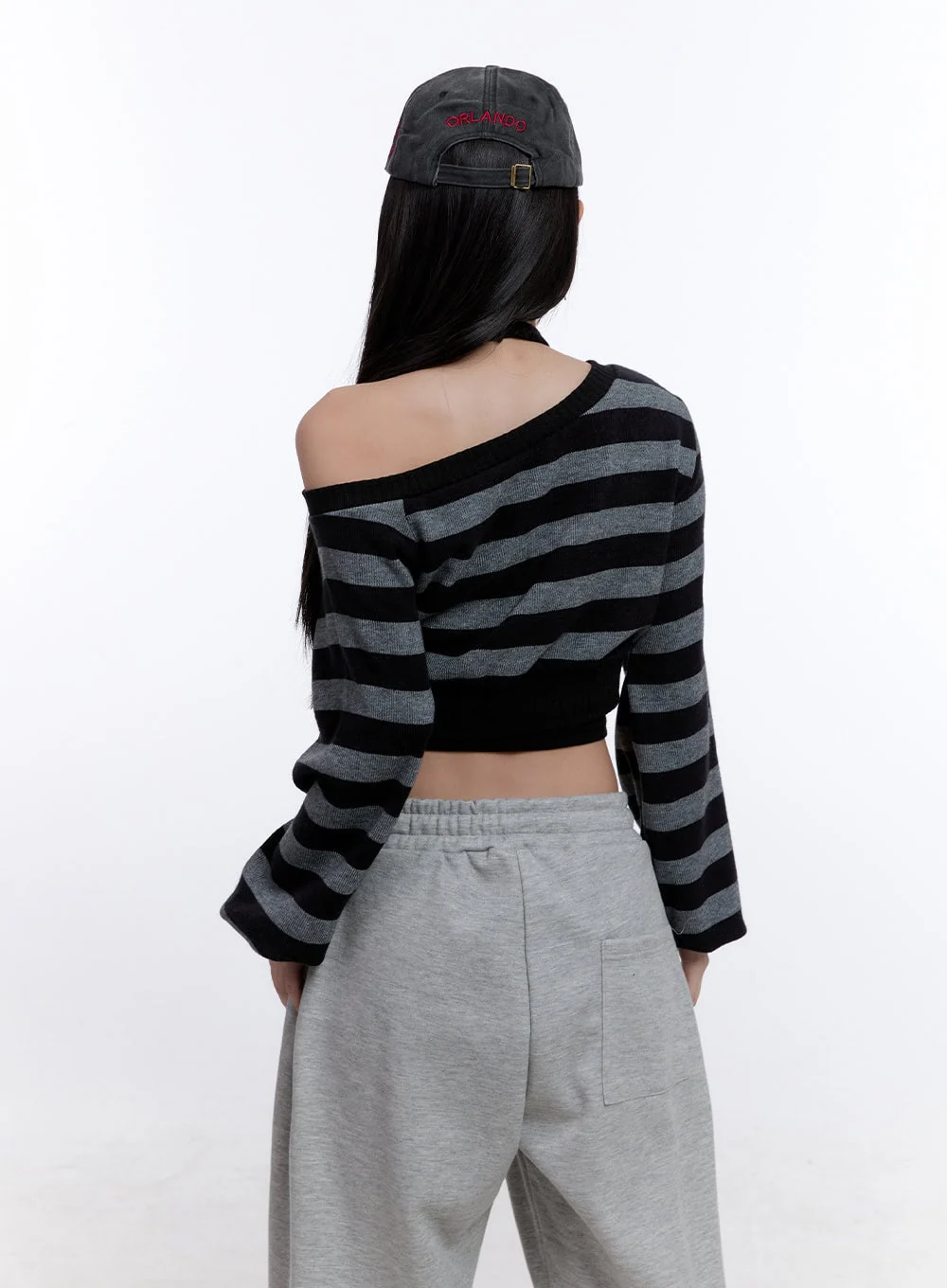 Striped Crop Knit Sweater CJ509 - Image 6
