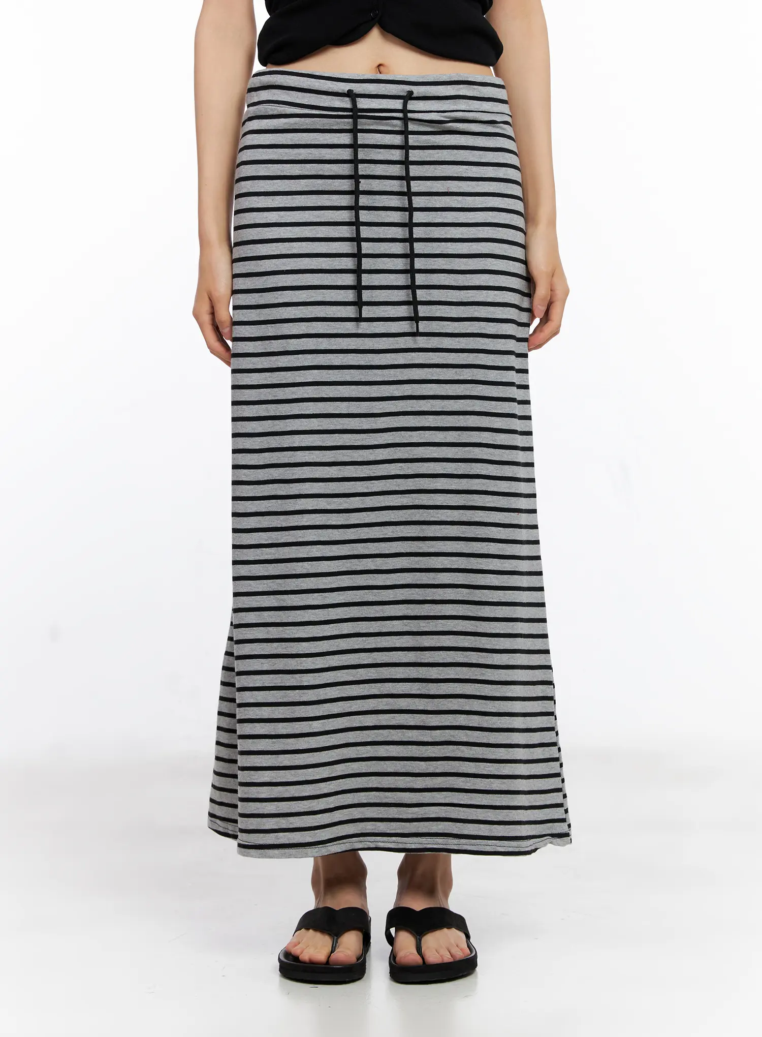 Striped Drawstring Maxi Skirt CL530 - Image 11