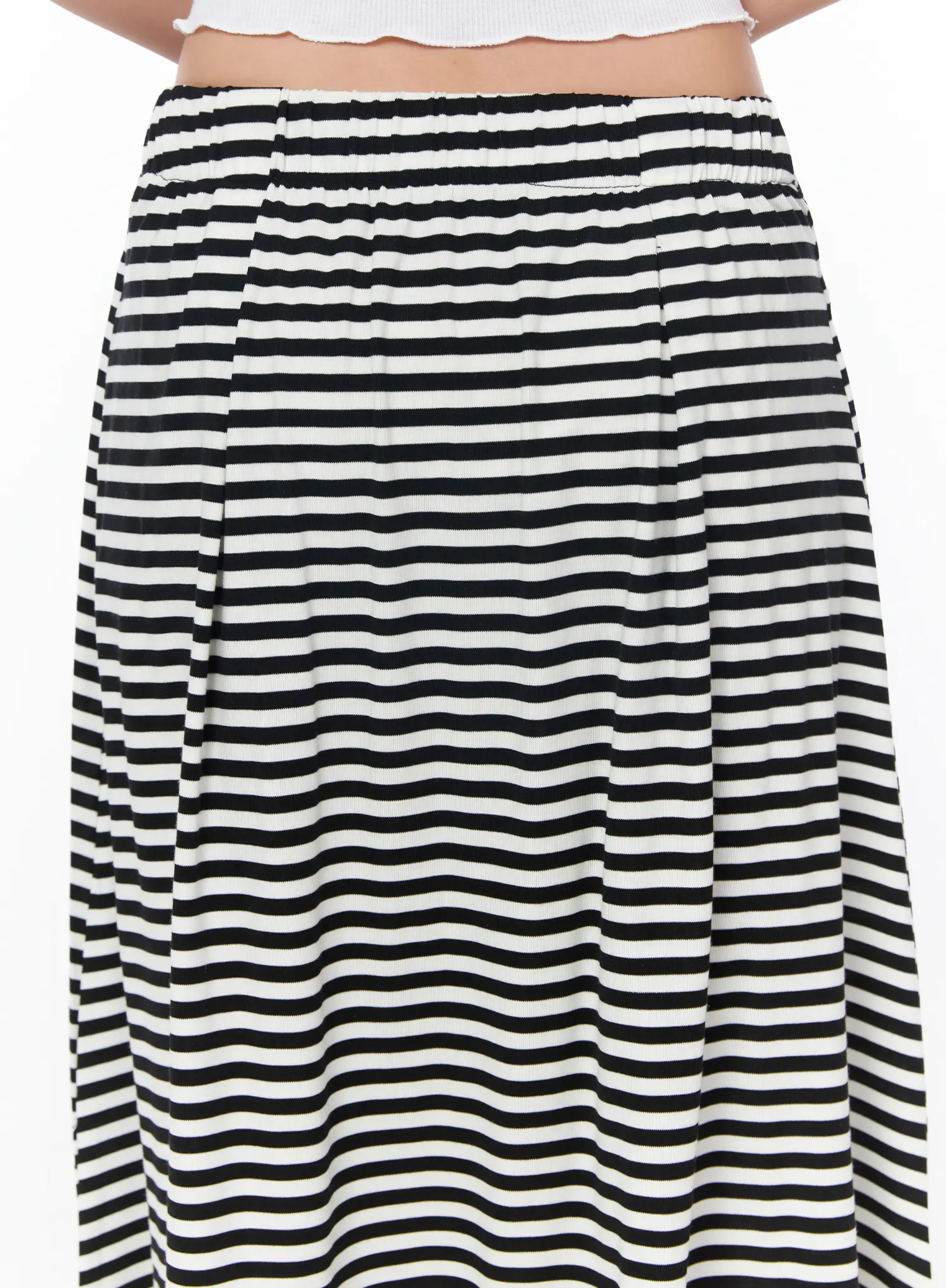 Striped Flare Long Skirt CY512 - Image 9